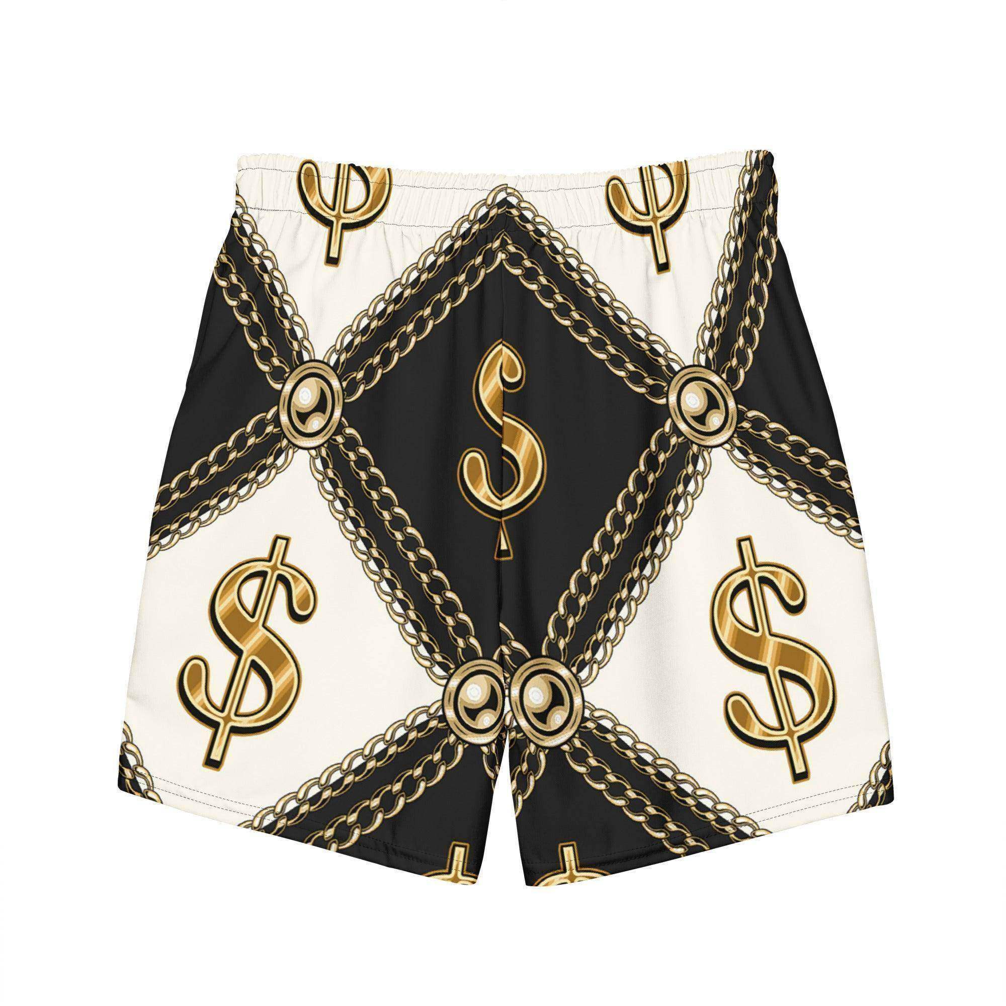 Gold Money Links Swim Trunks - InvestmenTees