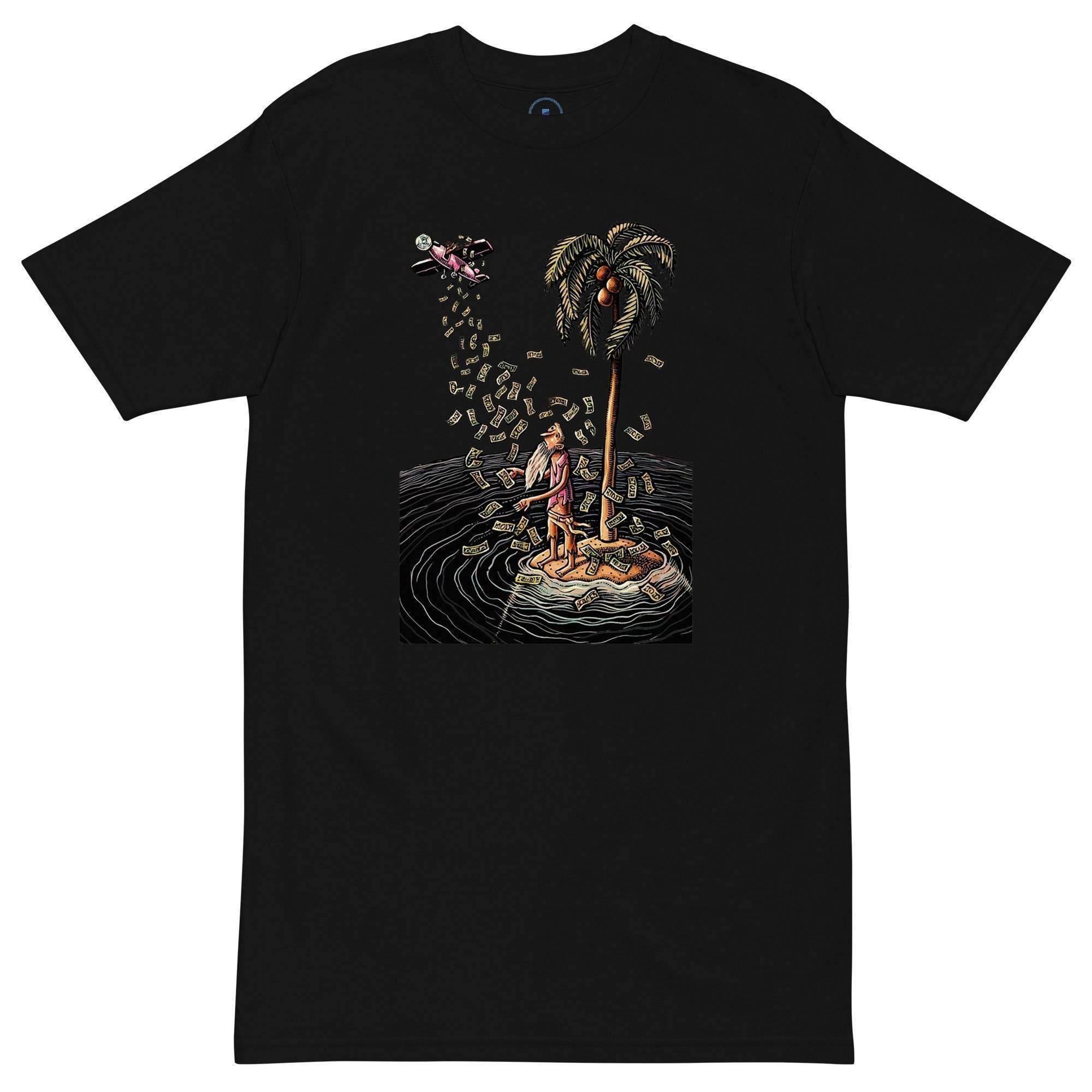 Airplane Drops Money on Desert Island T-Shirt - InvestmenTees