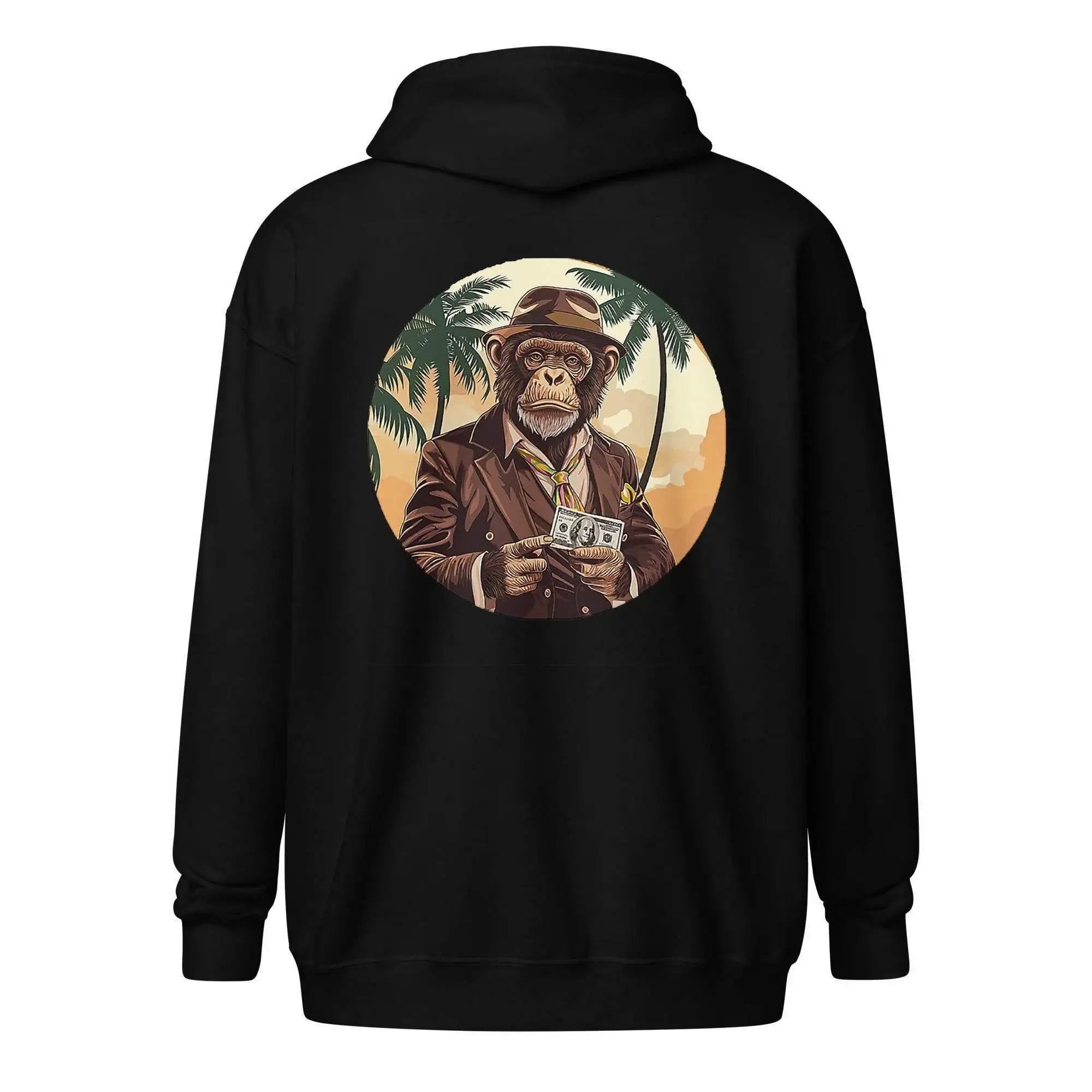 Ape Investor Zip Up Hoodie - InvestmenTees