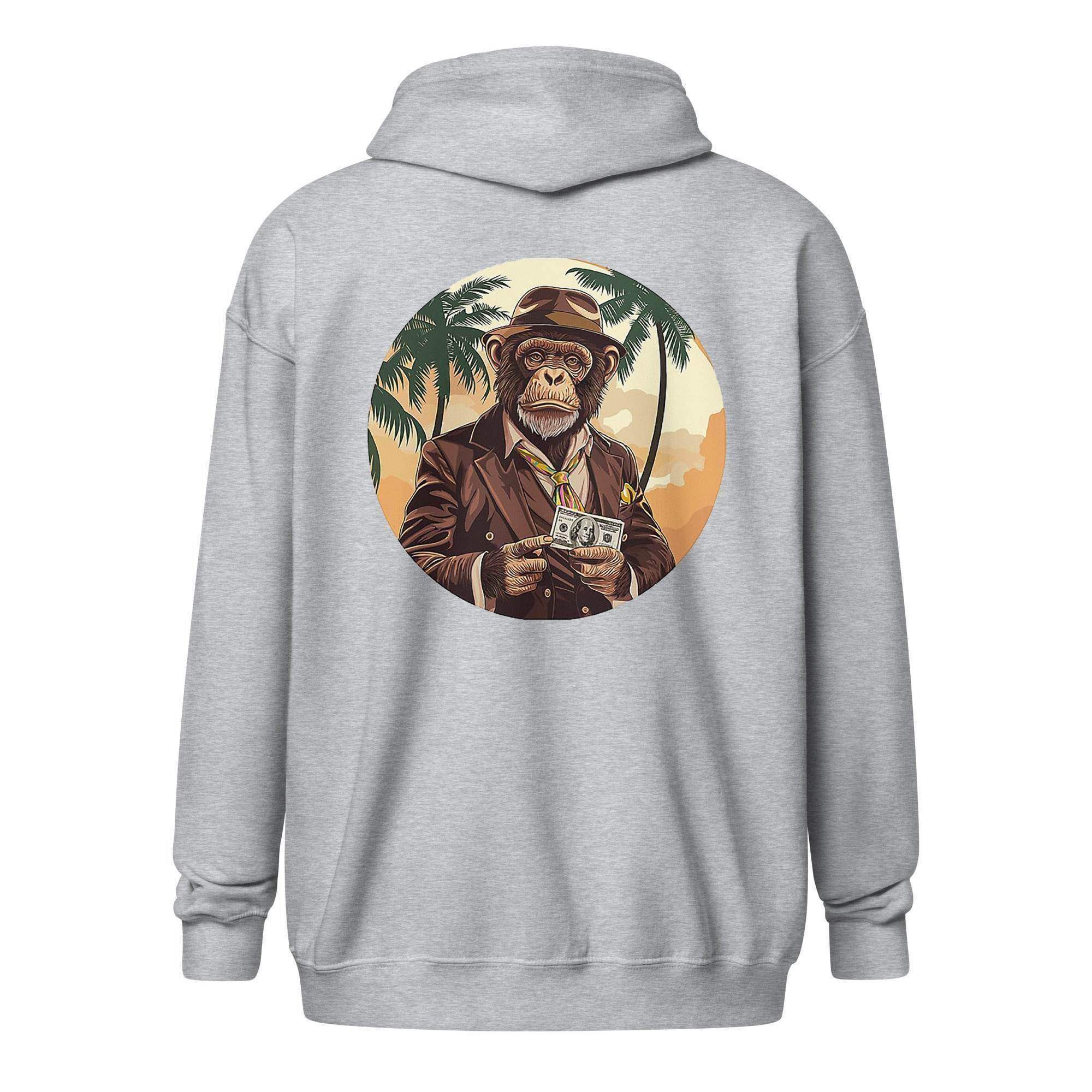 Ape Investor Zip Up Hoodie - InvestmenTees