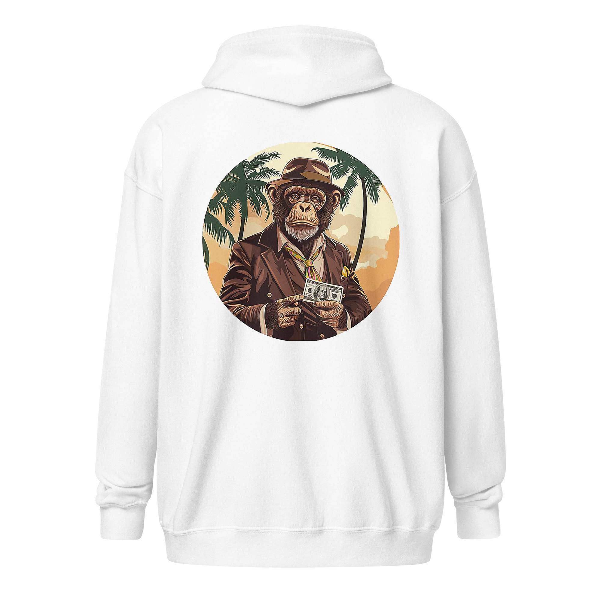 Ape Investor Zip Up Hoodie - InvestmenTees