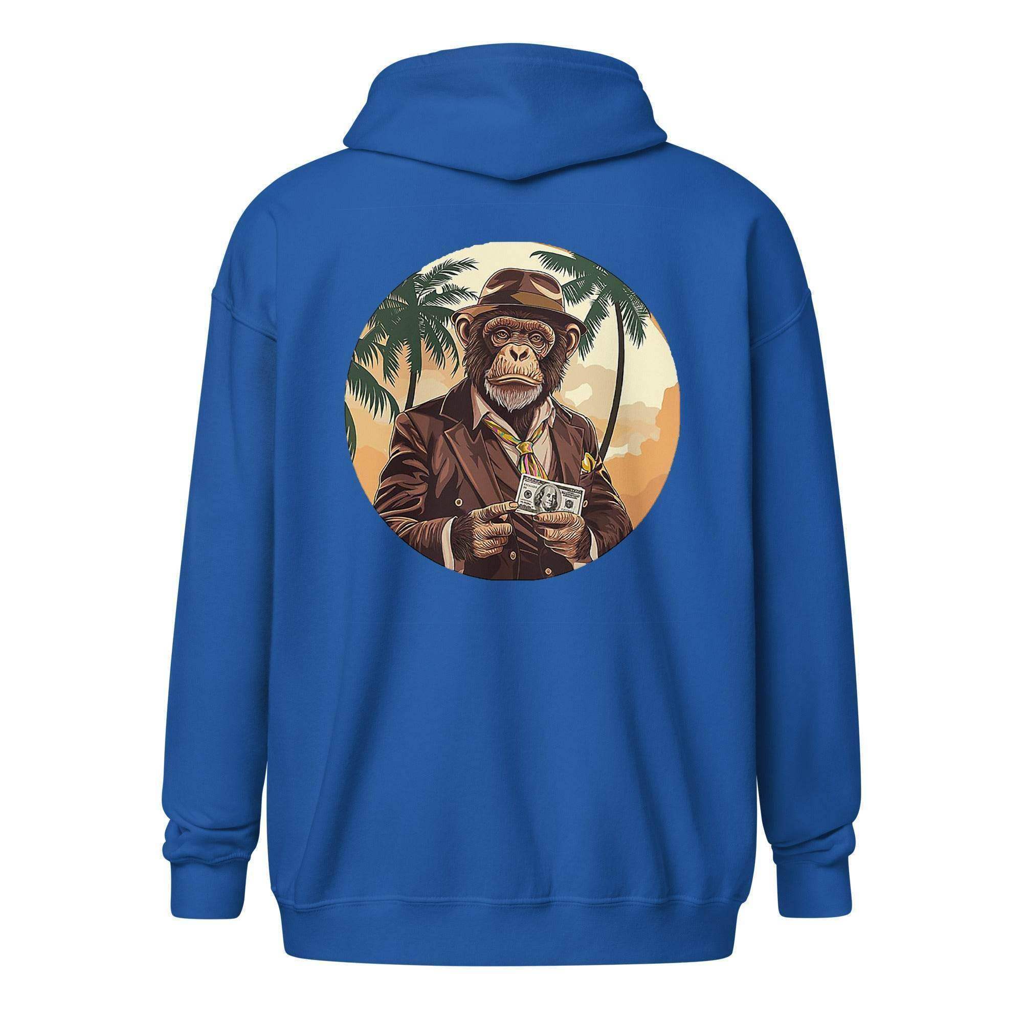 Ape Investor Zip Up Hoodie - InvestmenTees