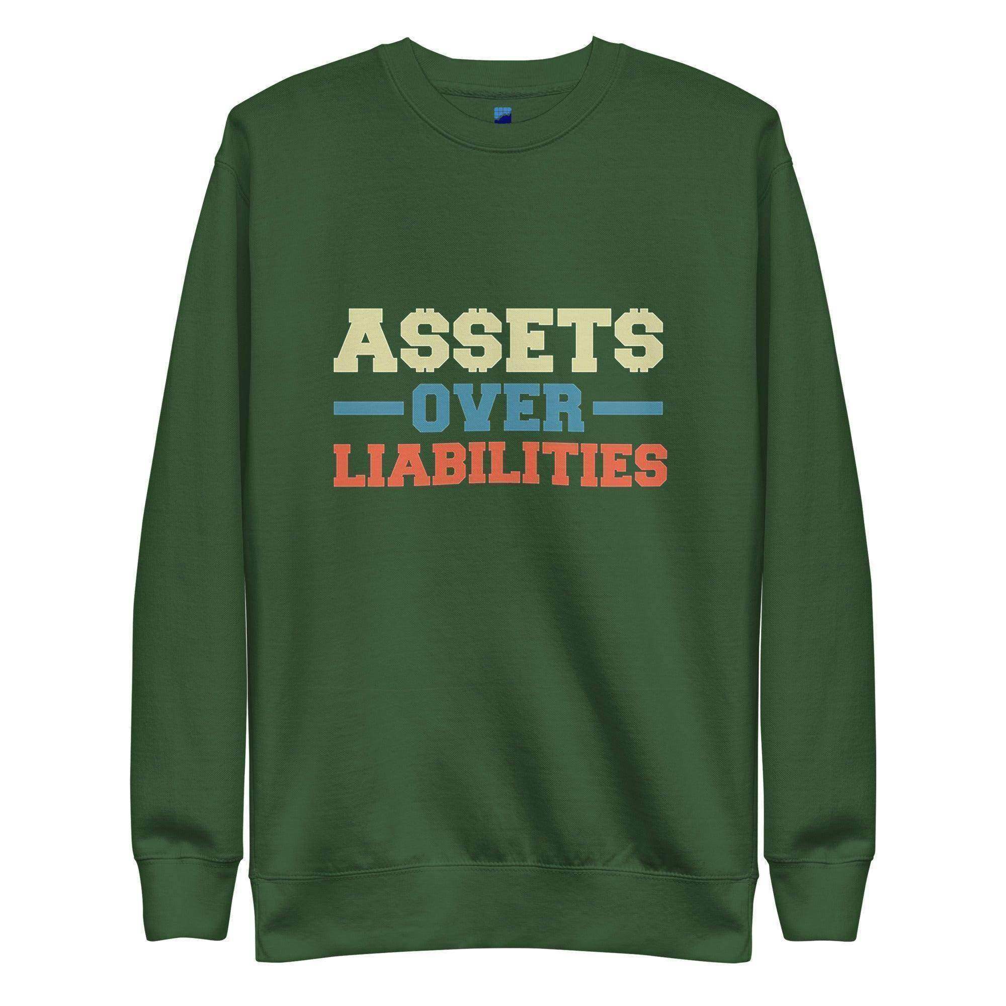 Assets Over Liabilities Color Sweatshirt - InvestmenTees