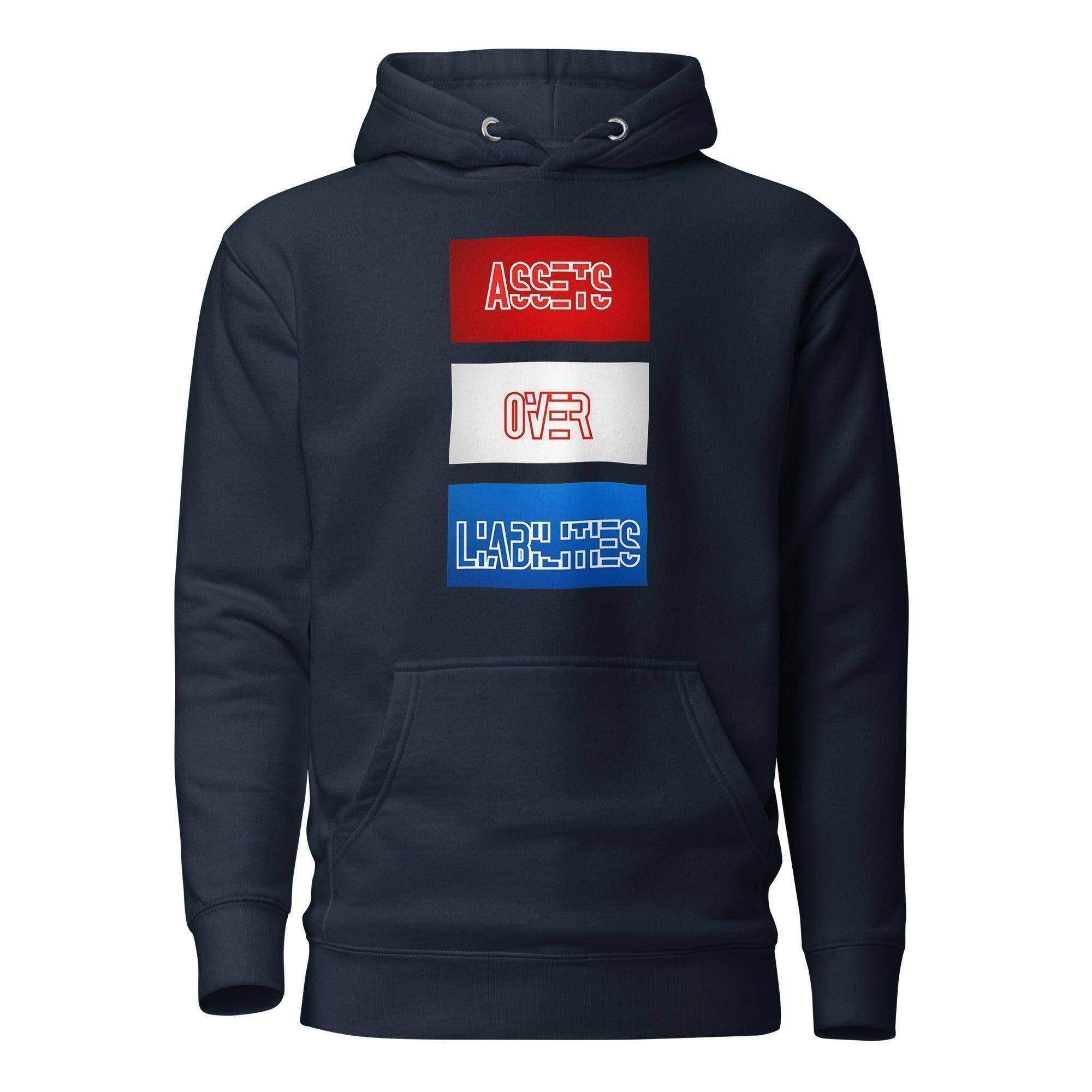 Assets Over Liabilities Stacked Pullover Hoodie - InvestmenTees