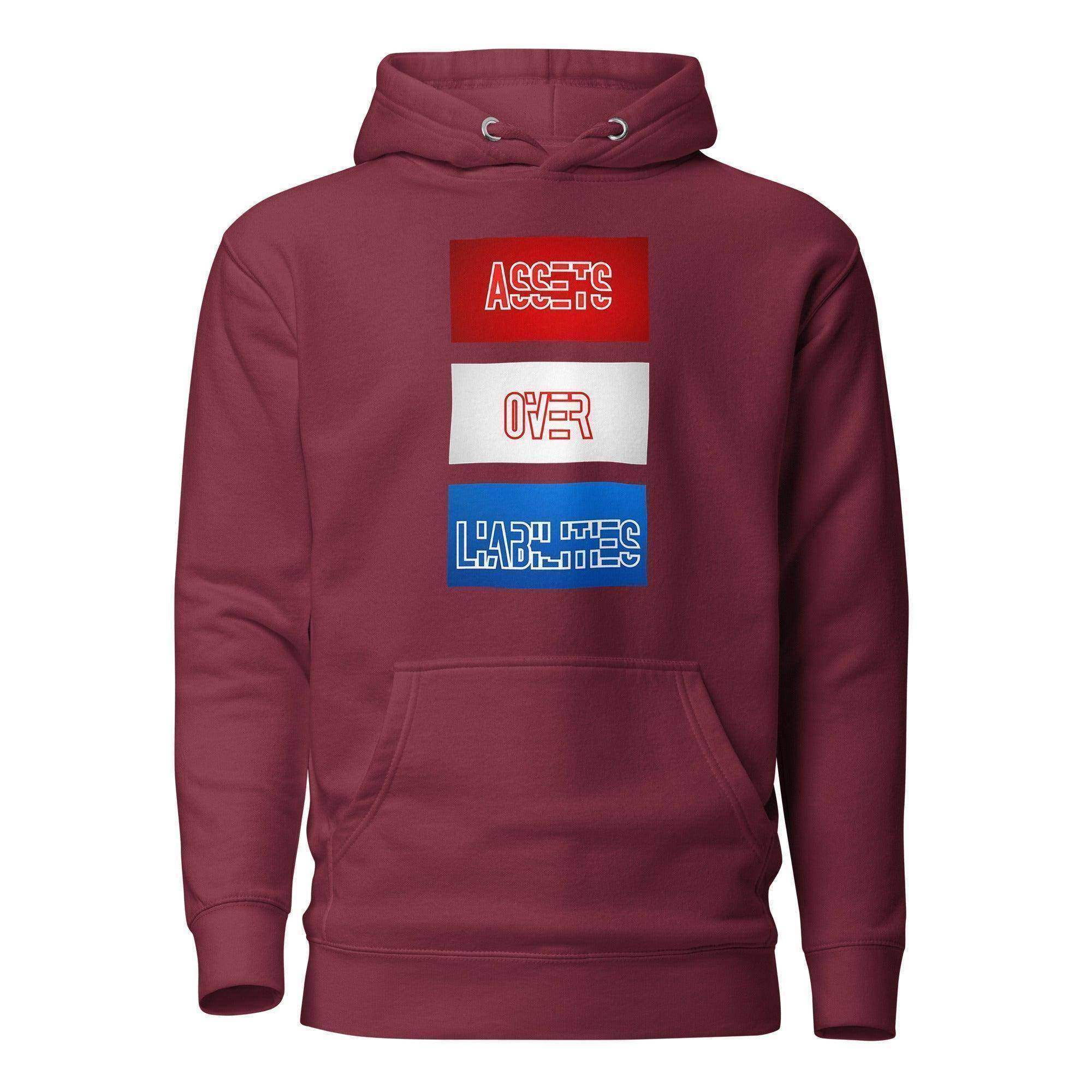 Assets Over Liabilities Stacked Pullover Hoodie - InvestmenTees