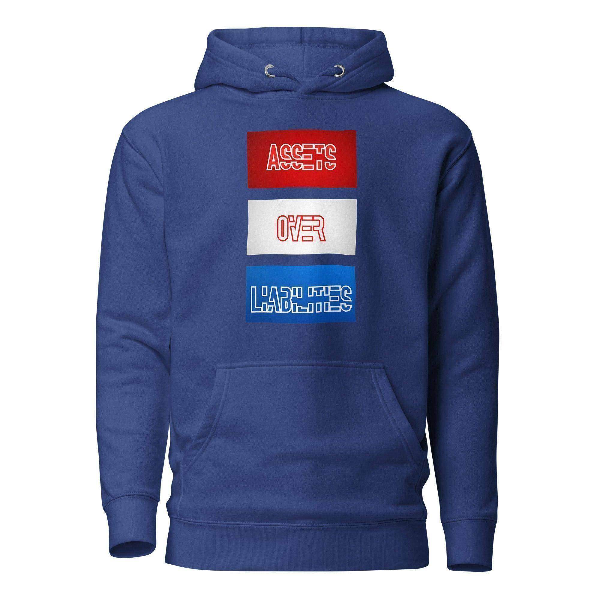 Assets Over Liabilities Stacked Pullover Hoodie - InvestmenTees