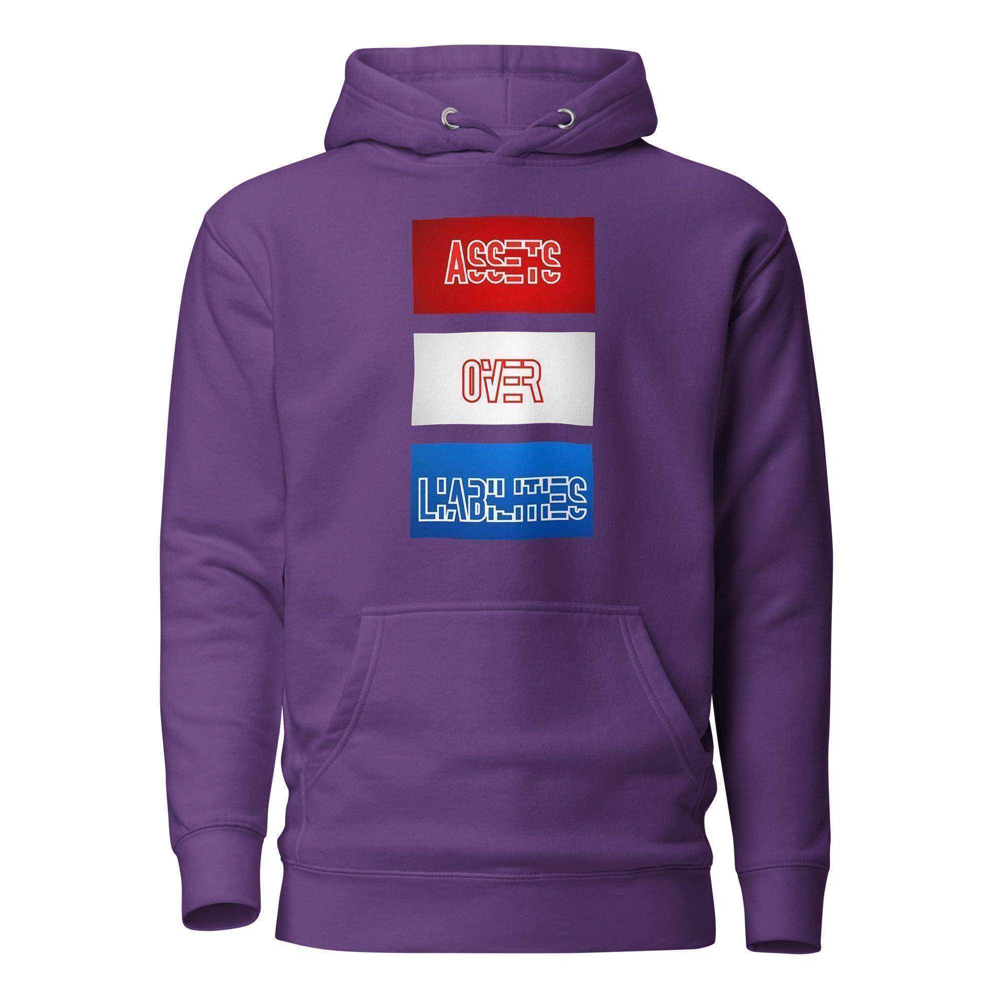 Assets Over Liabilities Stacked Pullover Hoodie - InvestmenTees