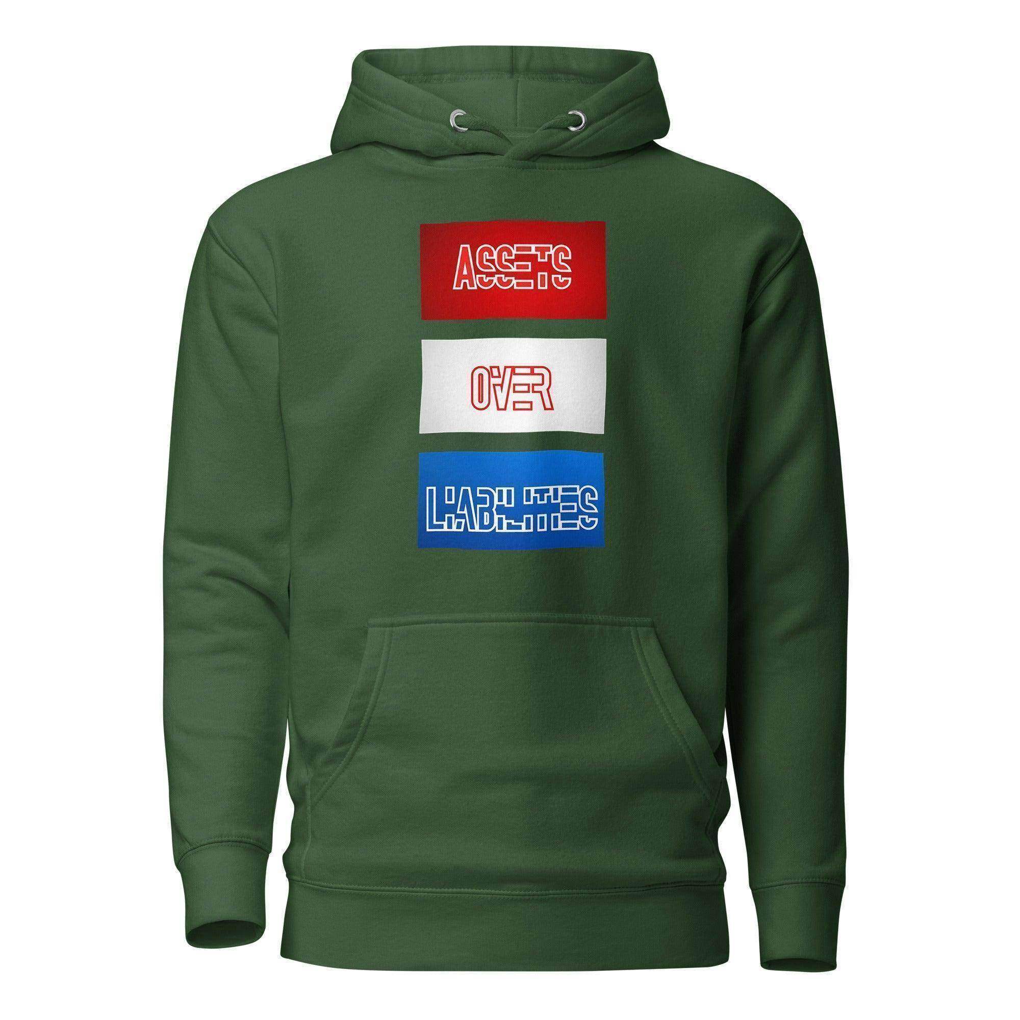 Assets Over Liabilities Stacked Pullover Hoodie - InvestmenTees