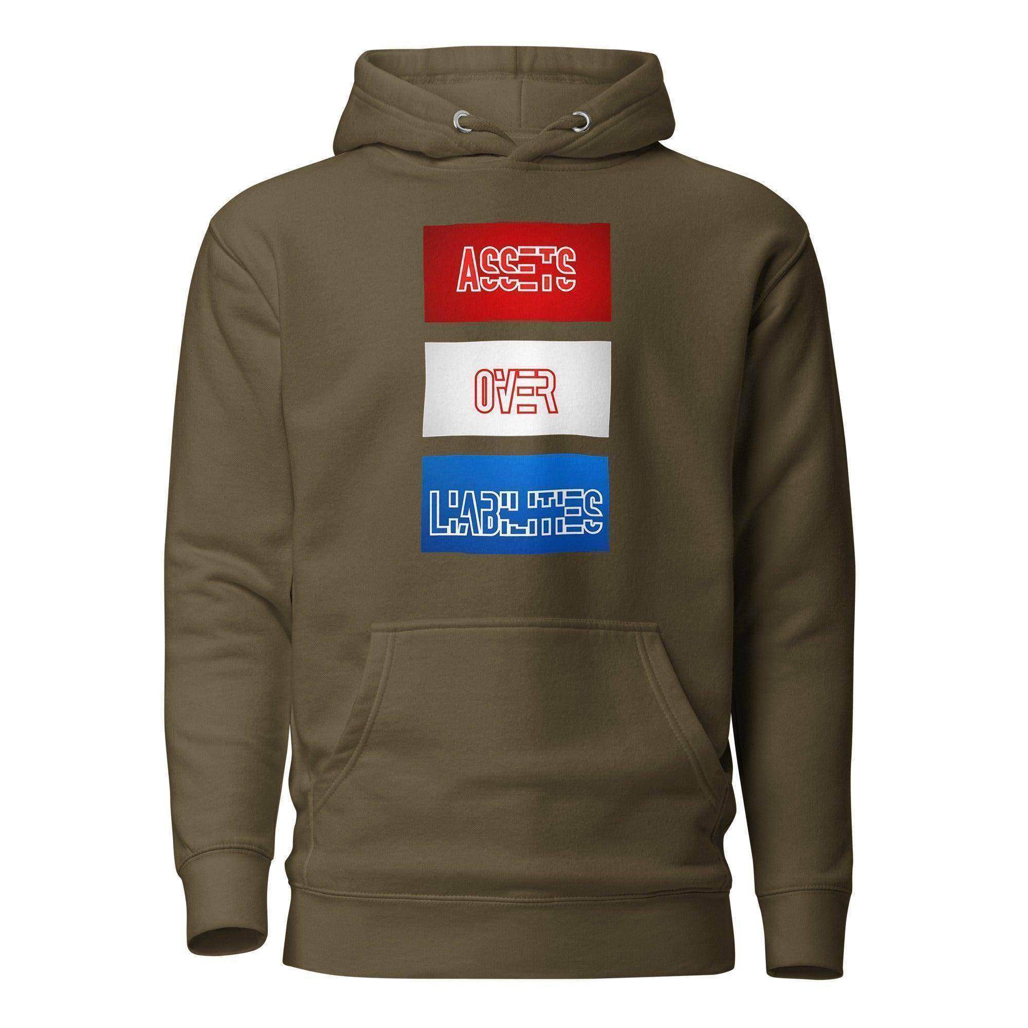 Assets Over Liabilities Stacked Pullover Hoodie - InvestmenTees