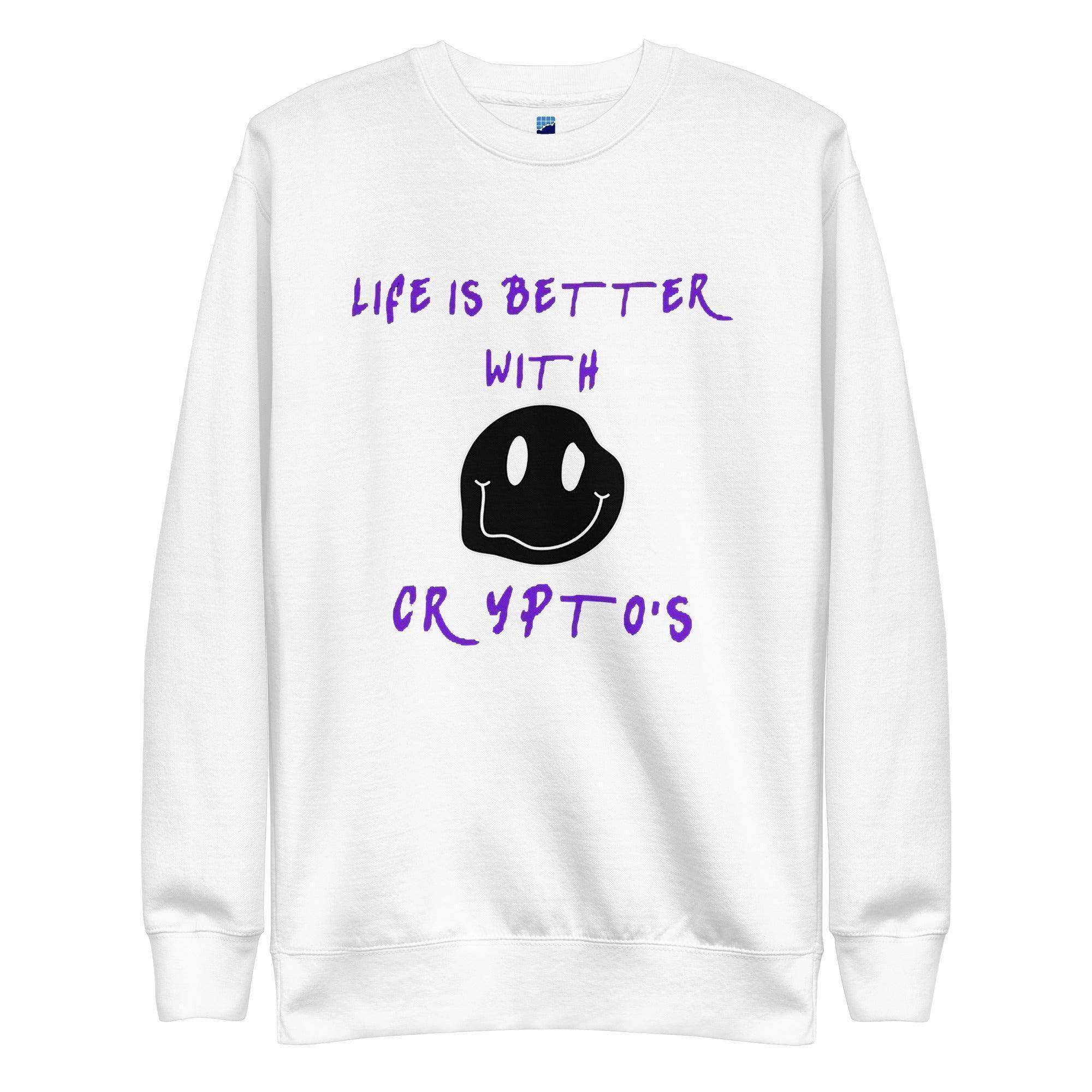 Better With Cryptos Sweatshirt - InvestmenTees