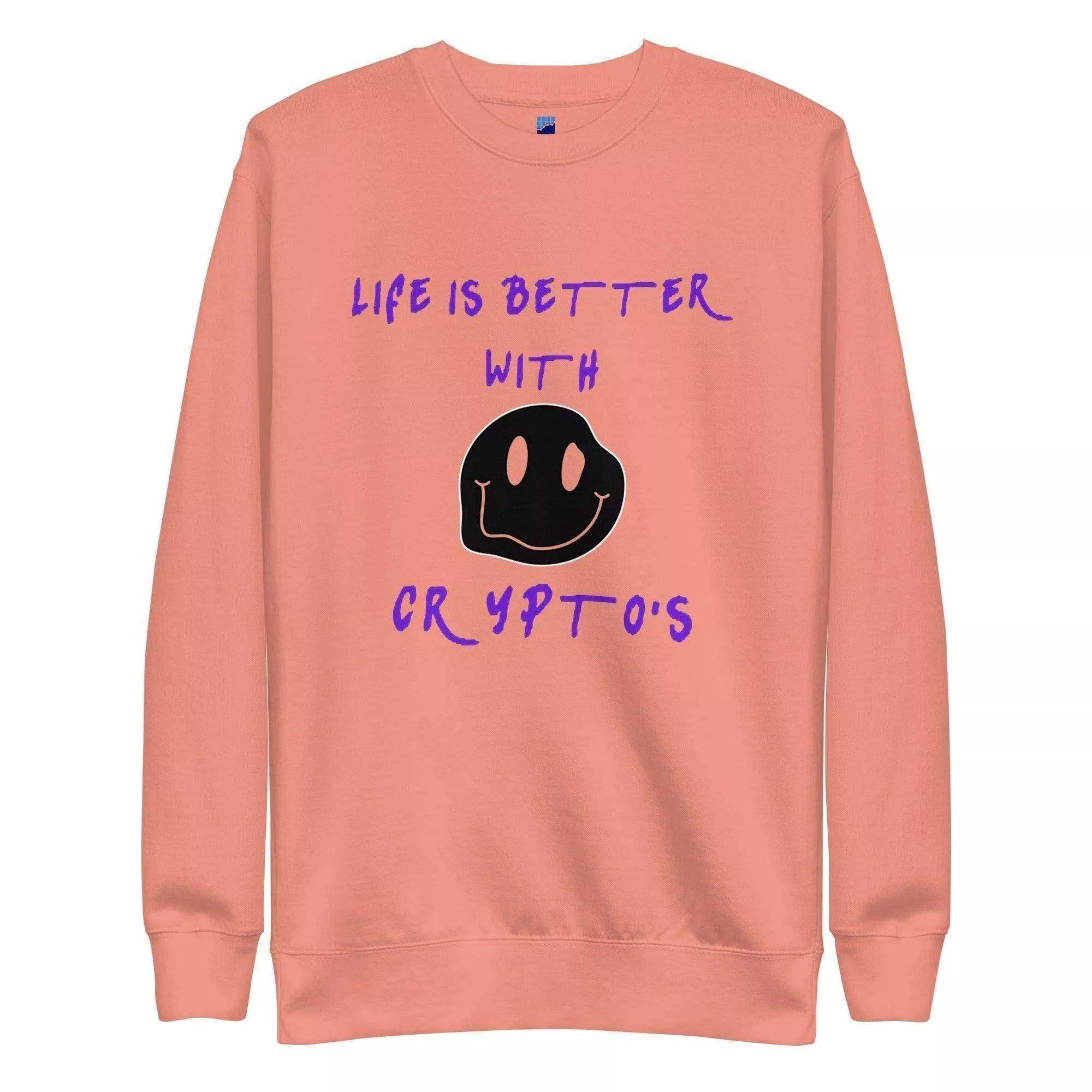 Better With Cryptos Sweatshirt - InvestmenTees