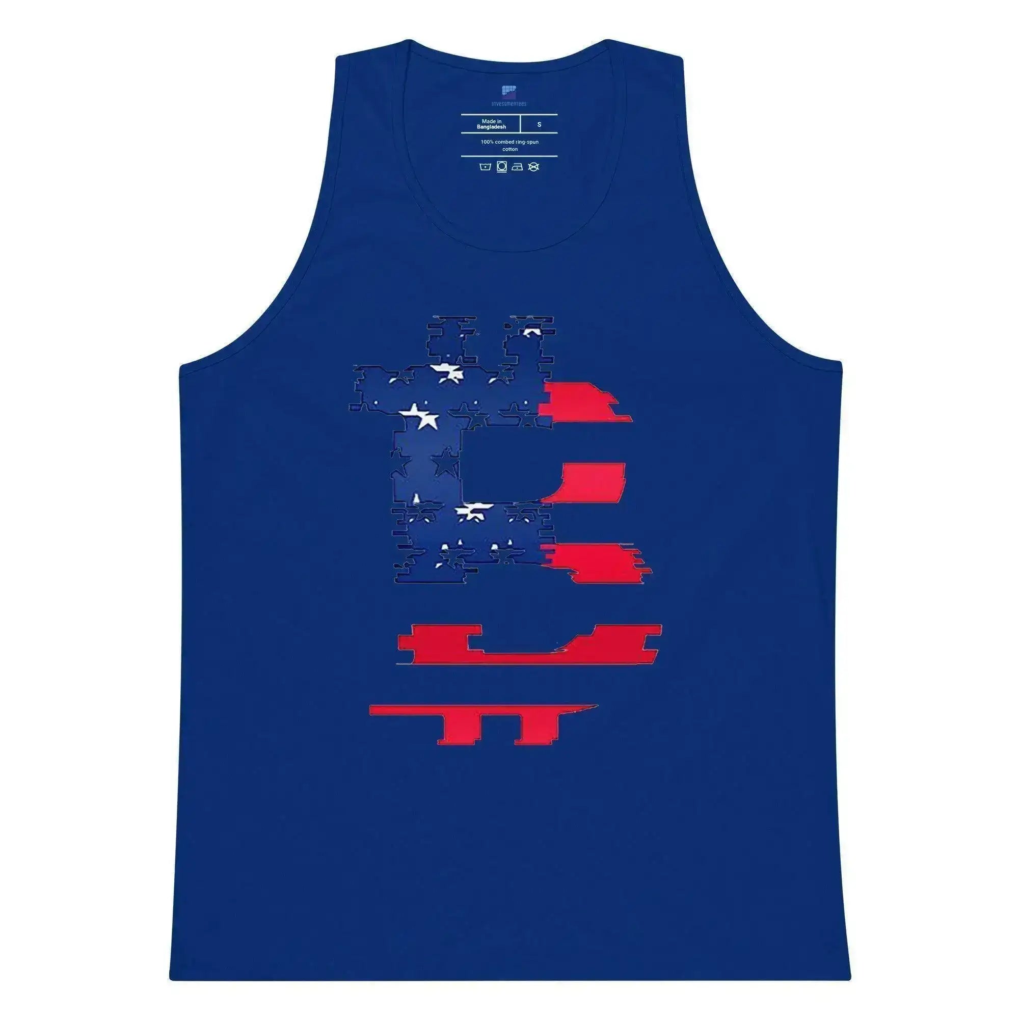 Bitcoin American Flag Tank Top - InvestmenTees