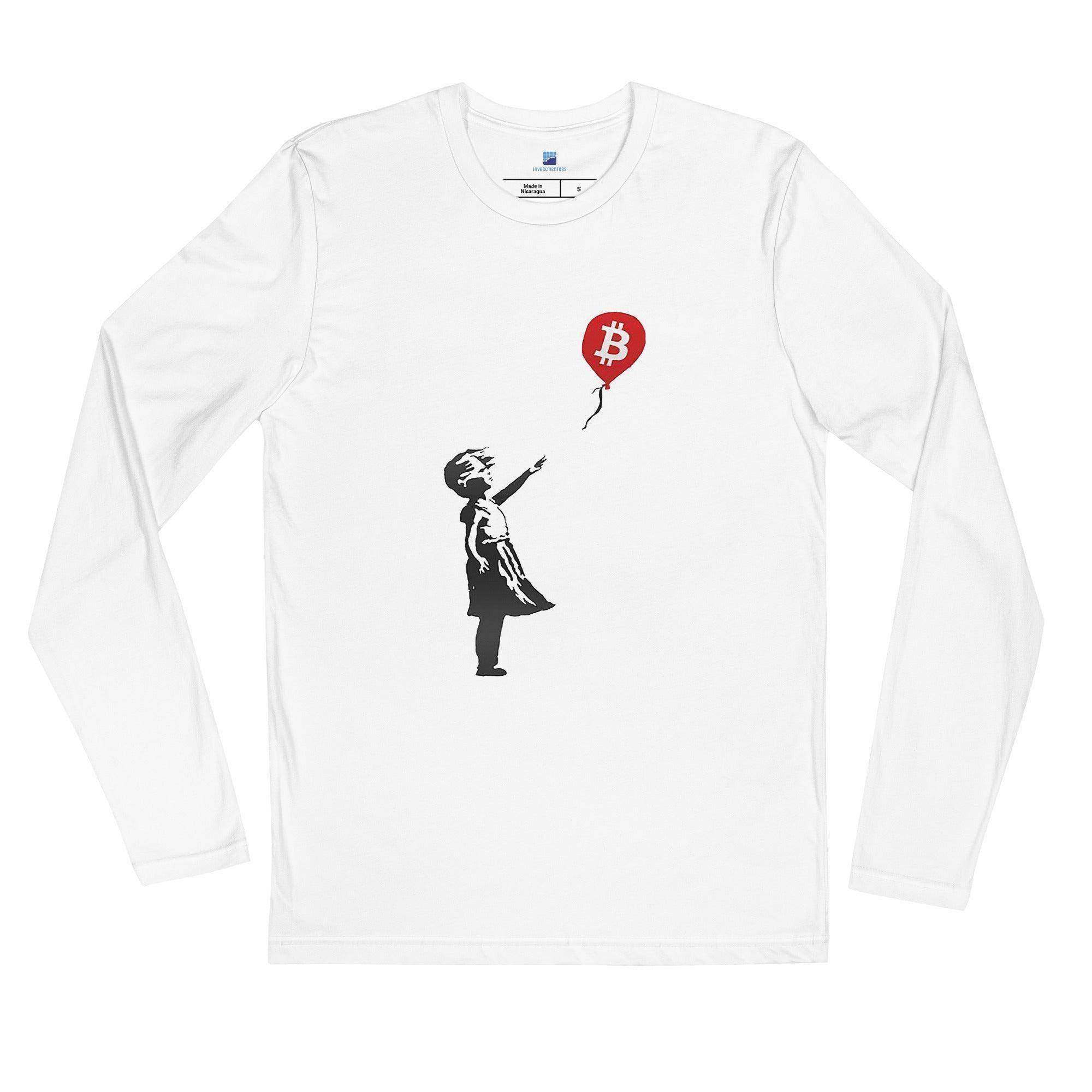 Bitcoin Balloon Girl Long Sleeve T-Shirt - InvestmenTees