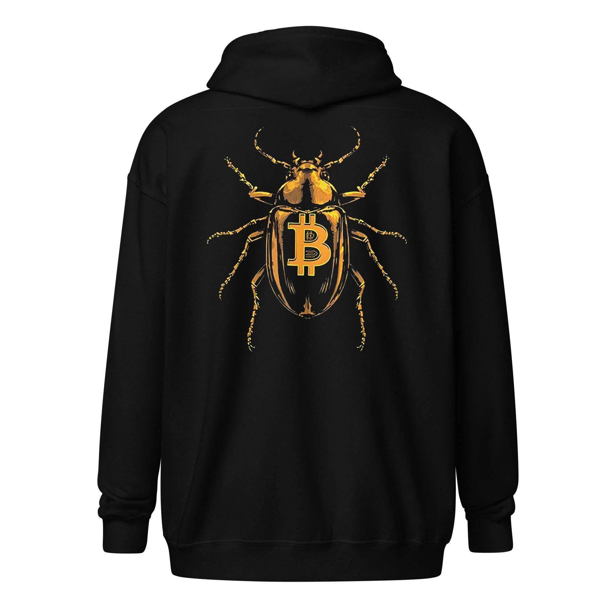 Bitcoin Beetle Zip Up Hoodie - InvestmenTees