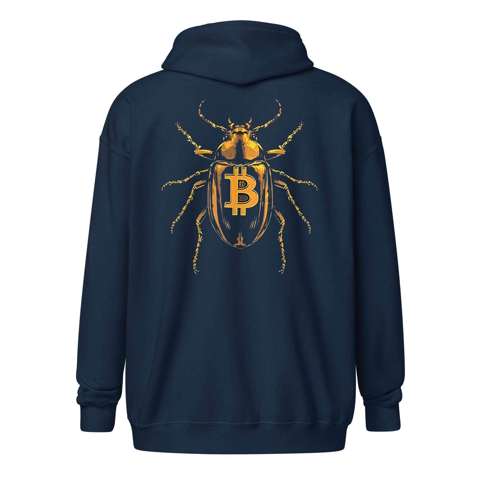 Bitcoin Beetle Zip Up Hoodie - InvestmenTees