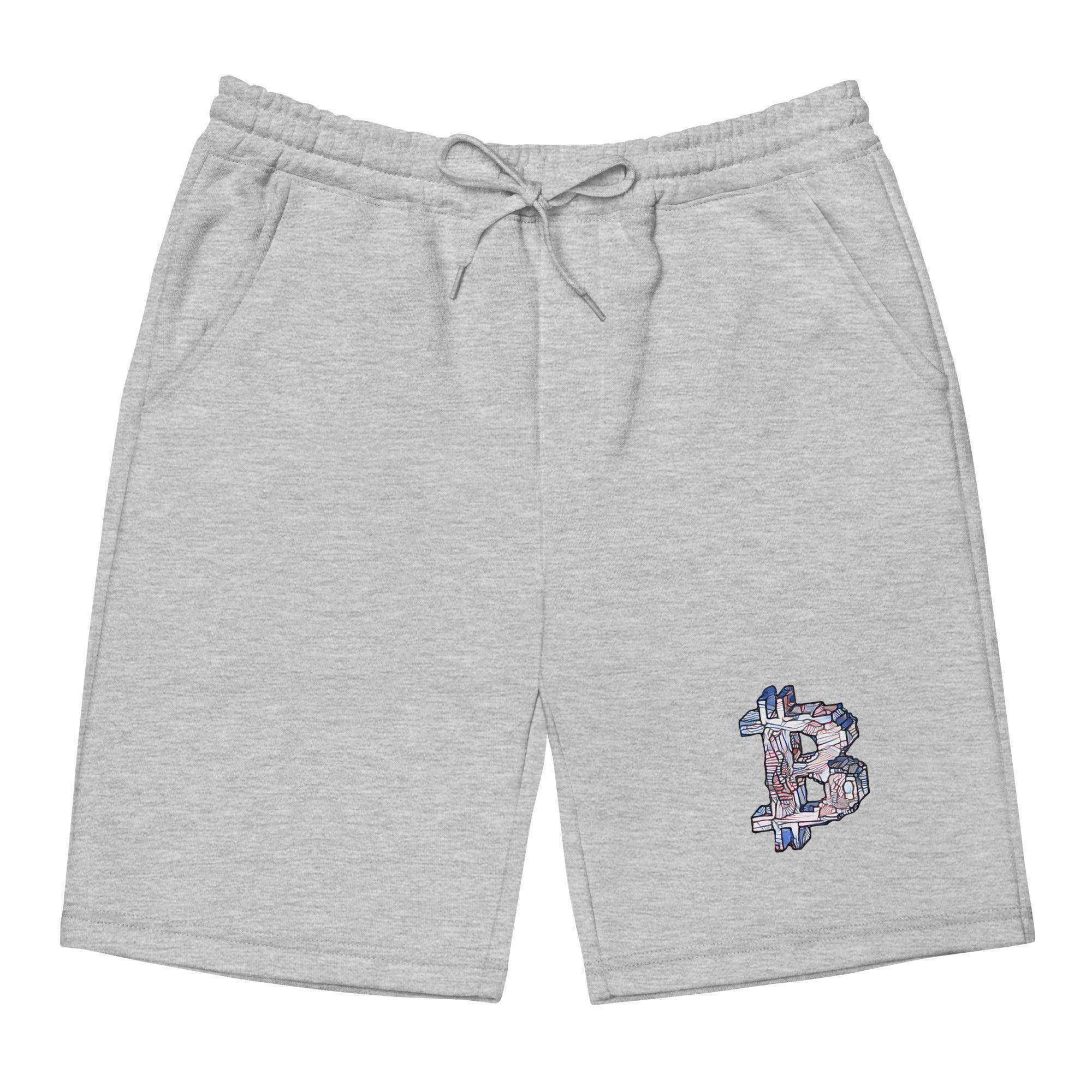 Bitcoin Block Art Fleece Shorts - InvestmenTees