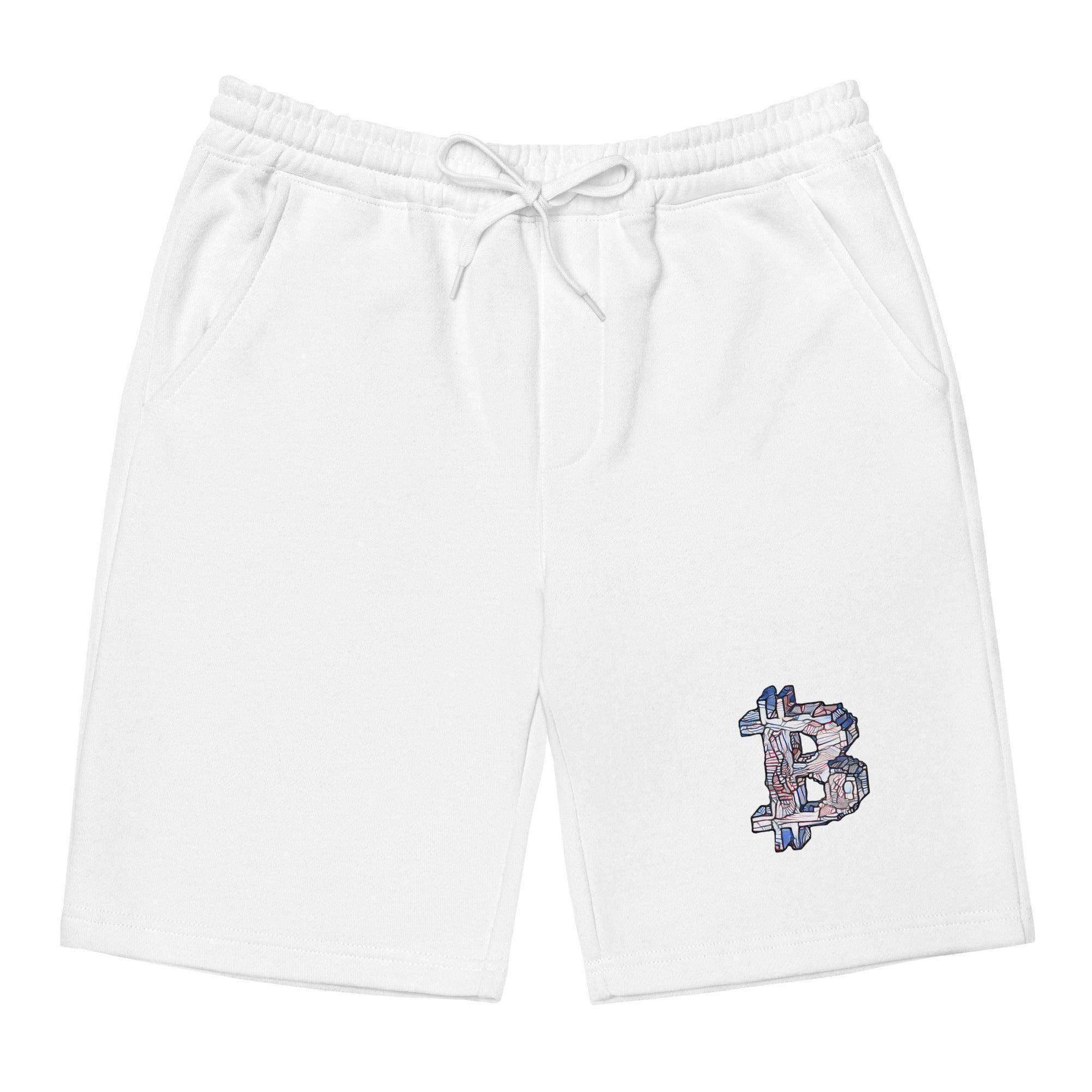 Bitcoin Block Art Fleece Shorts - InvestmenTees