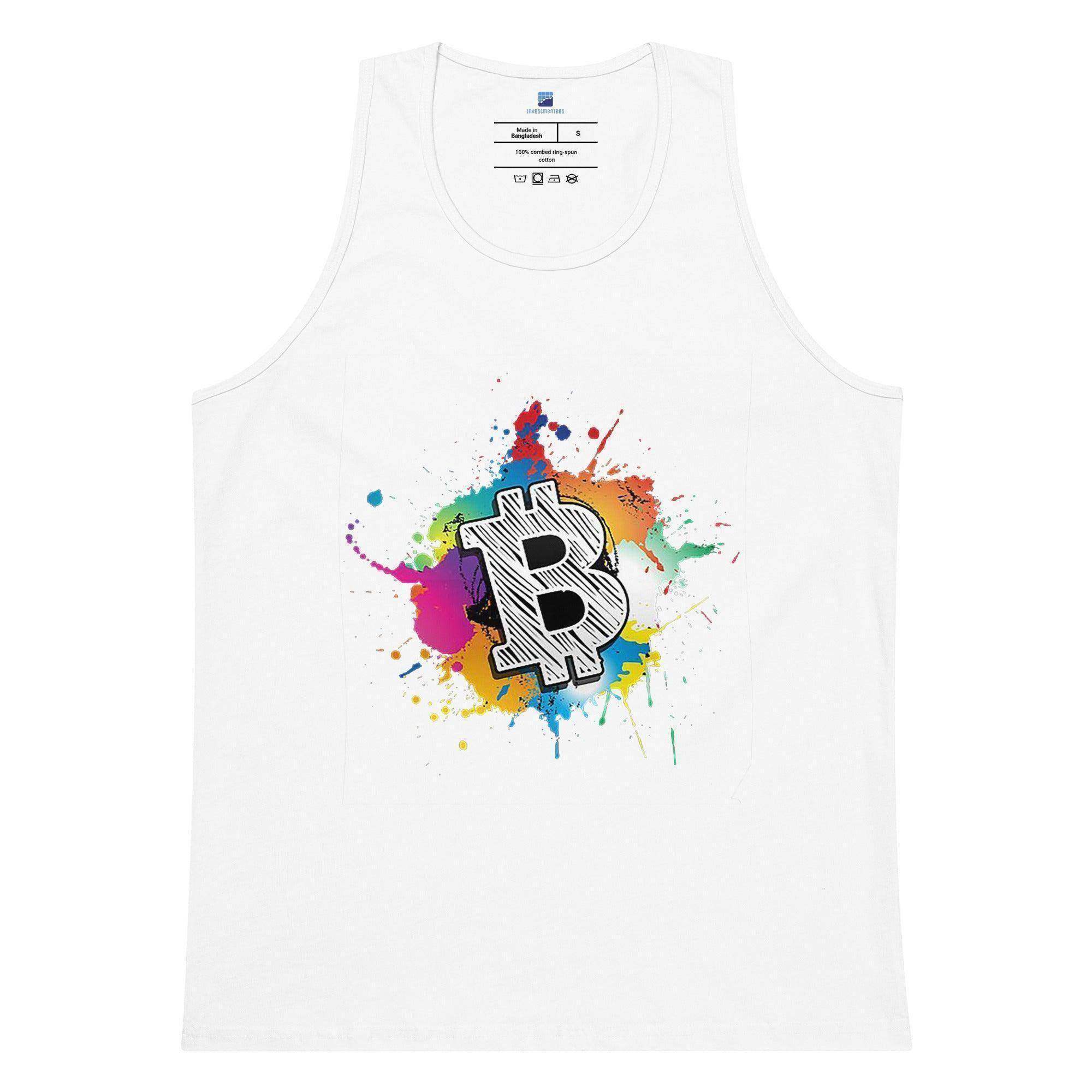 Bitcoin Color Art Splash Tank Top - InvestmenTees