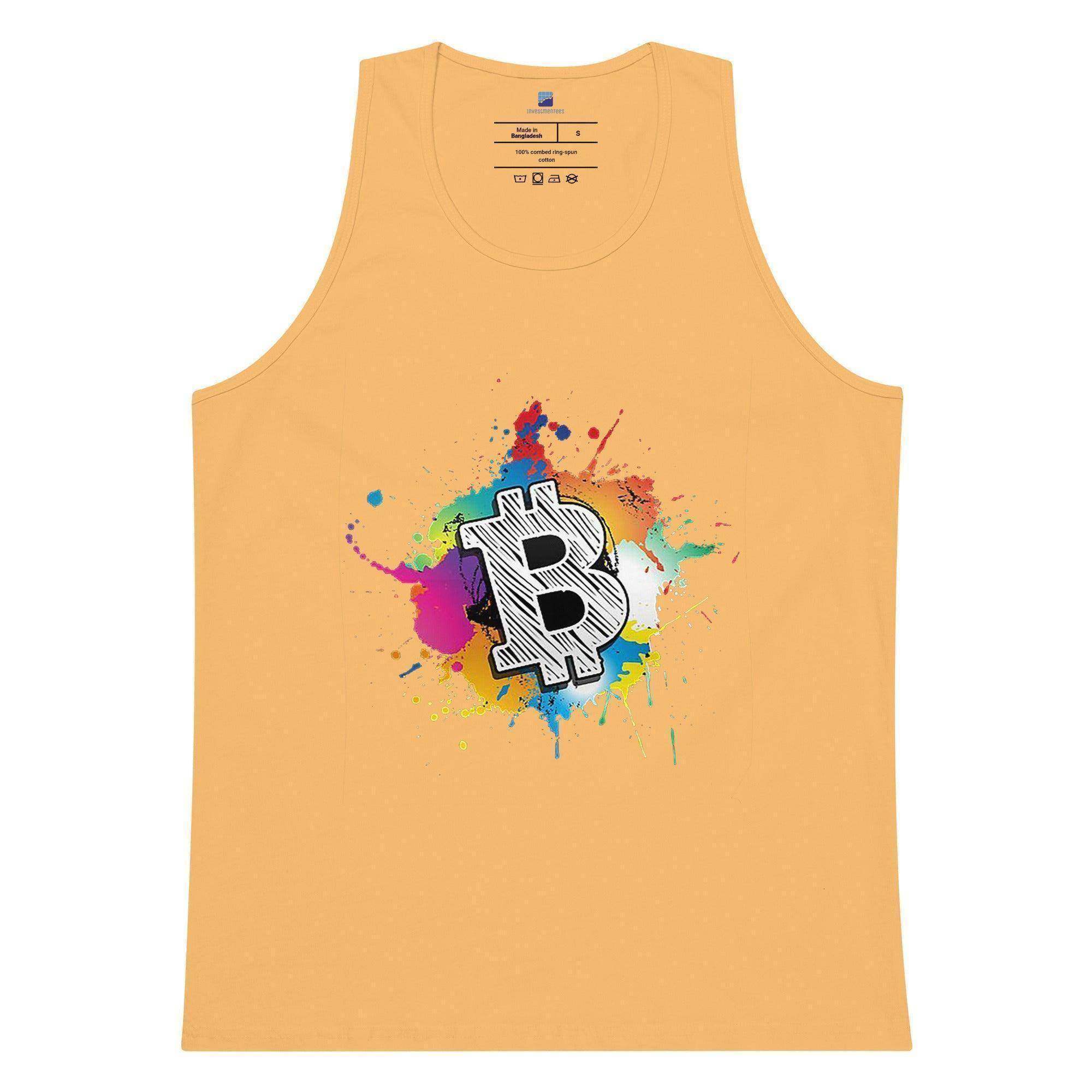 Bitcoin Color Art Splash Tank Top - InvestmenTees