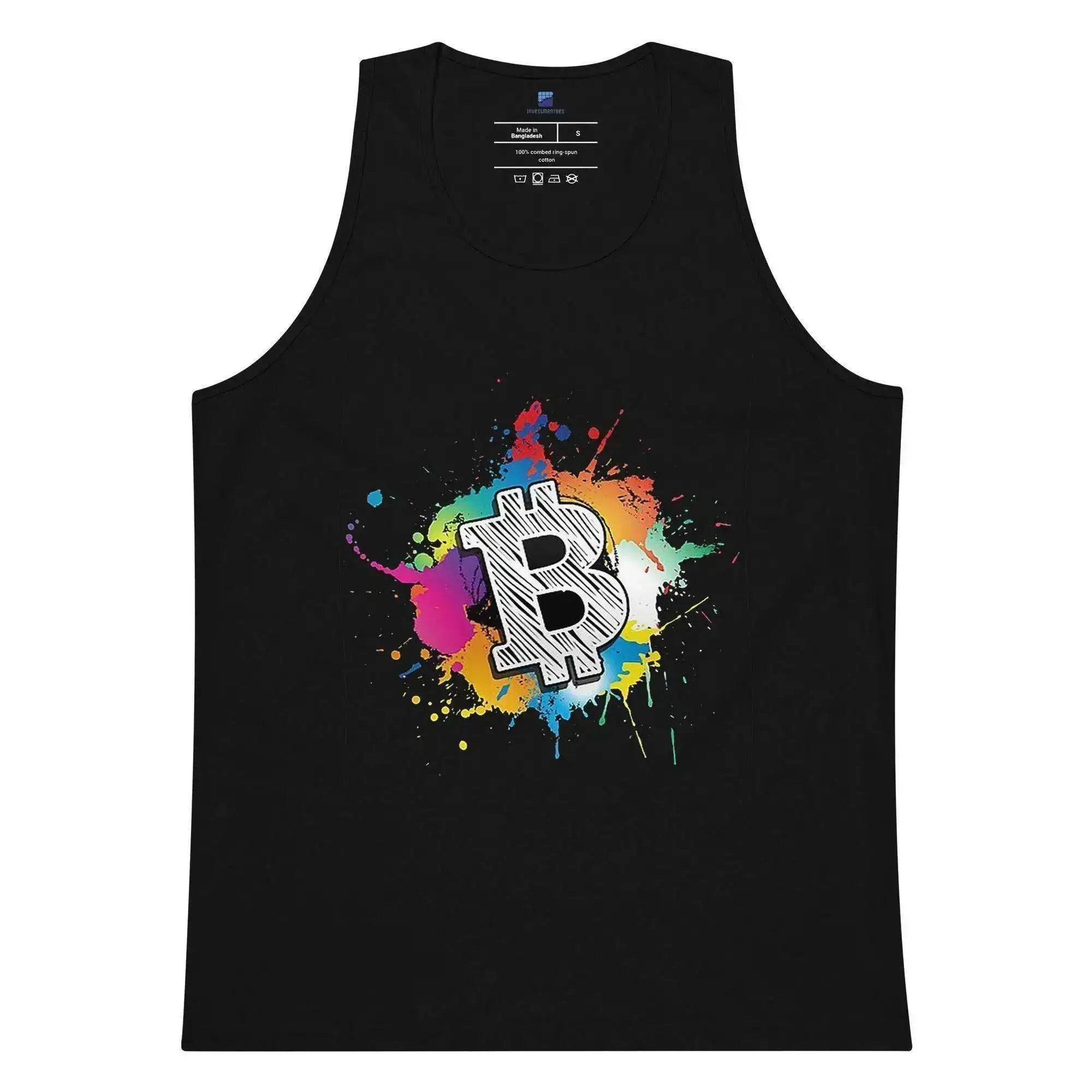 Bitcoin Color Art Splash Tank Top - InvestmenTees