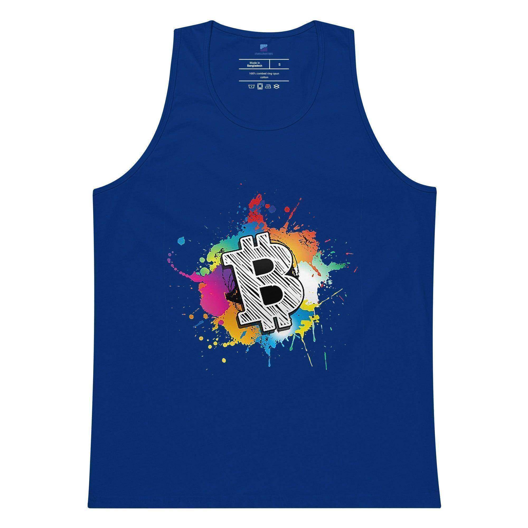 Bitcoin Color Art Splash Tank Top - InvestmenTees