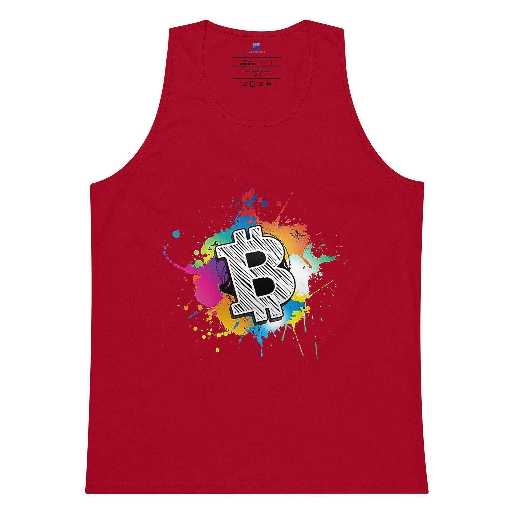 Bitcoin Color Art Splash Tank Top - InvestmenTees