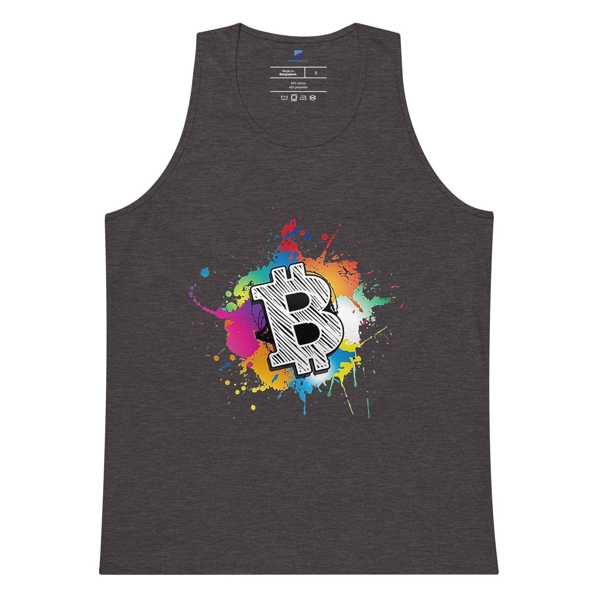 Bitcoin Color Art Splash Tank Top - InvestmenTees
