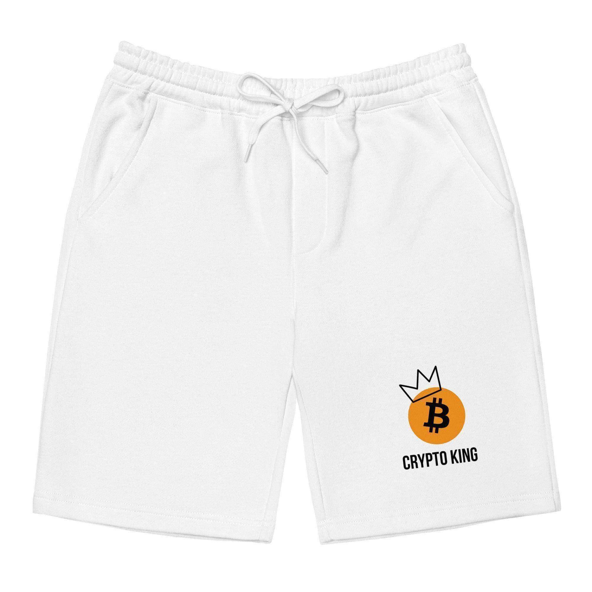 Bitcoin Crypto King Fleece Shorts - InvestmenTees