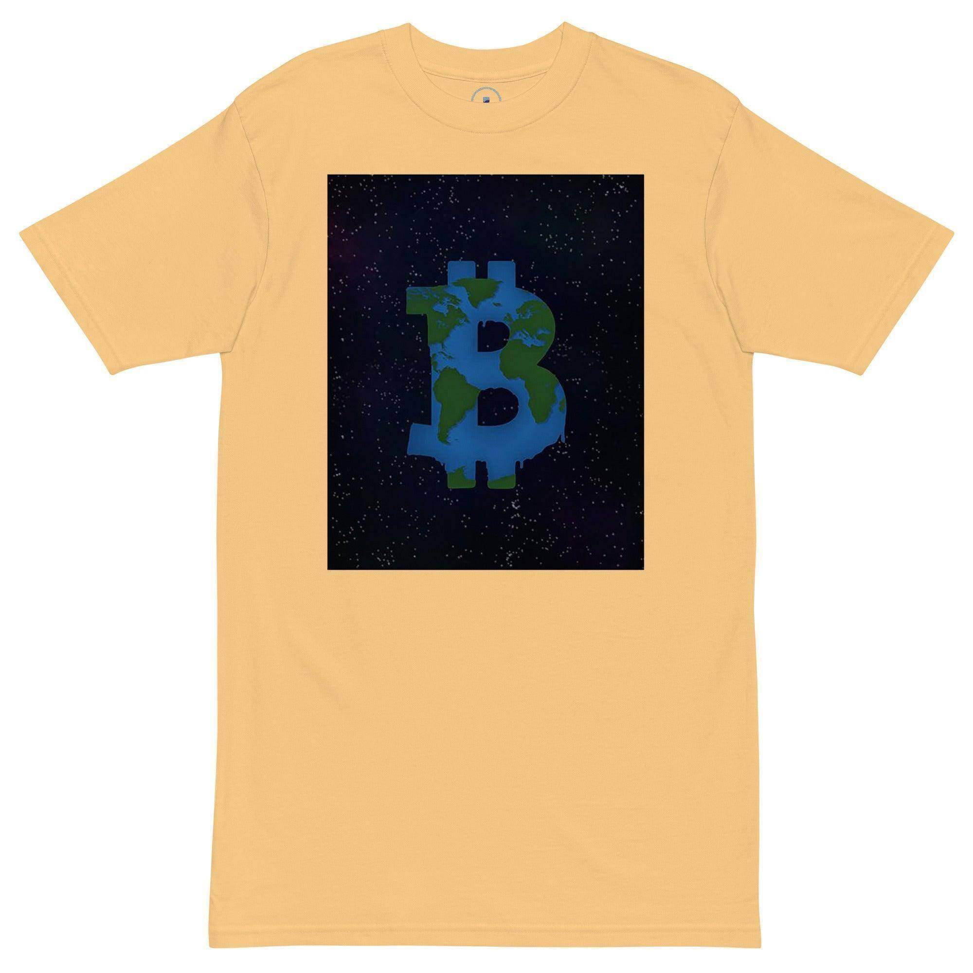 Bitcoin Earth World Art T-Shirt - InvestmenTees