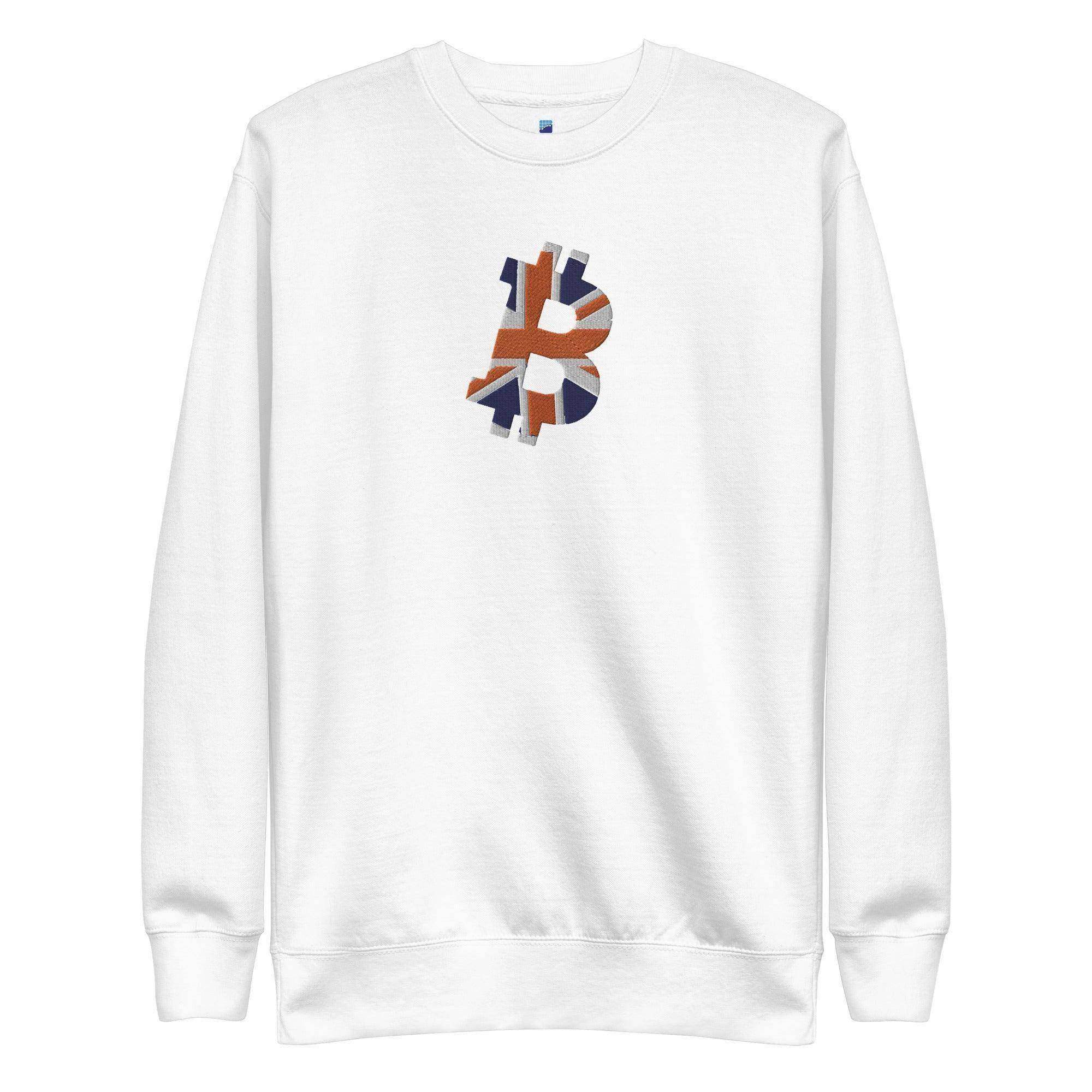Bitcoin Great Britain Flag Sweatshirt - InvestmenTees