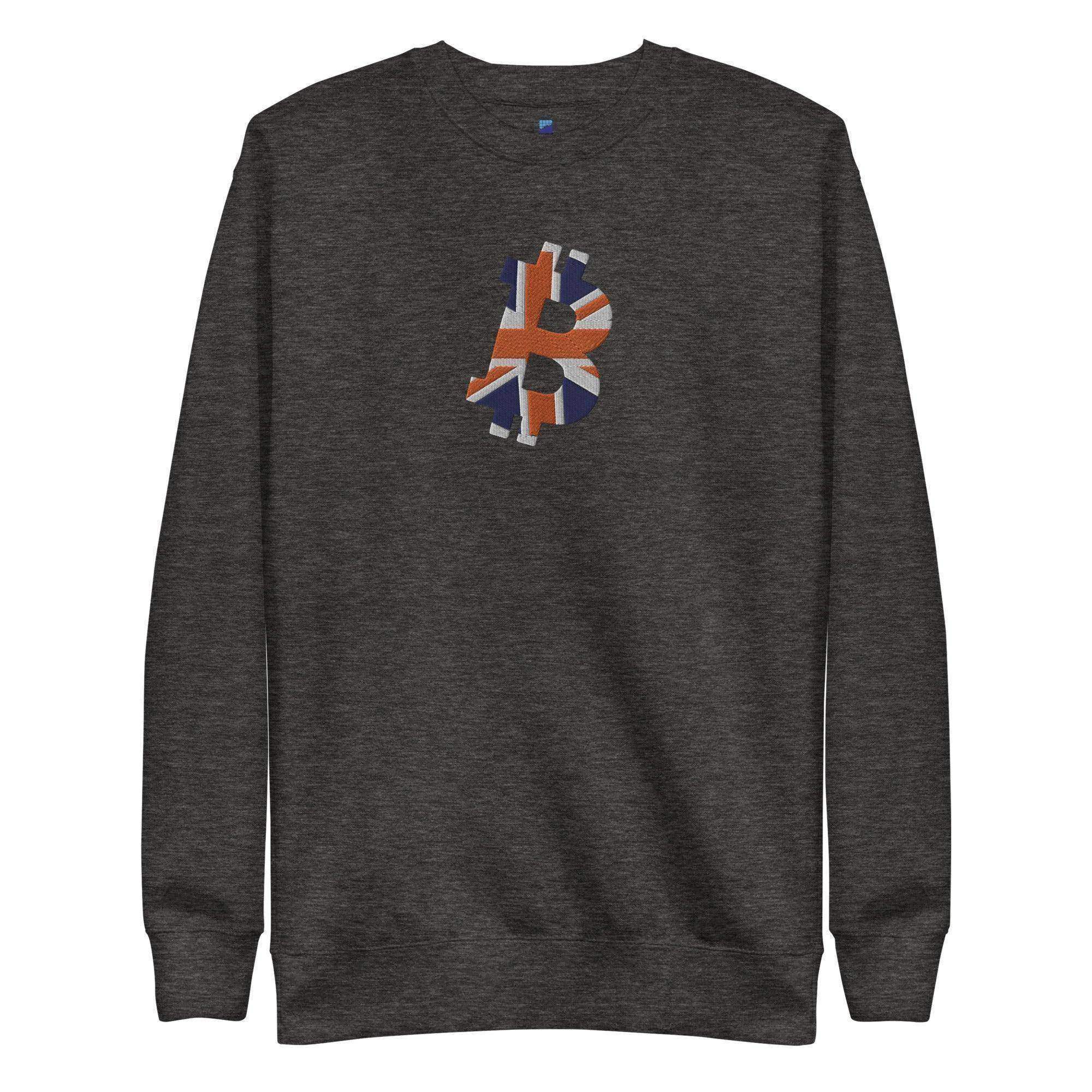 Bitcoin Great Britain Flag Sweatshirt - InvestmenTees