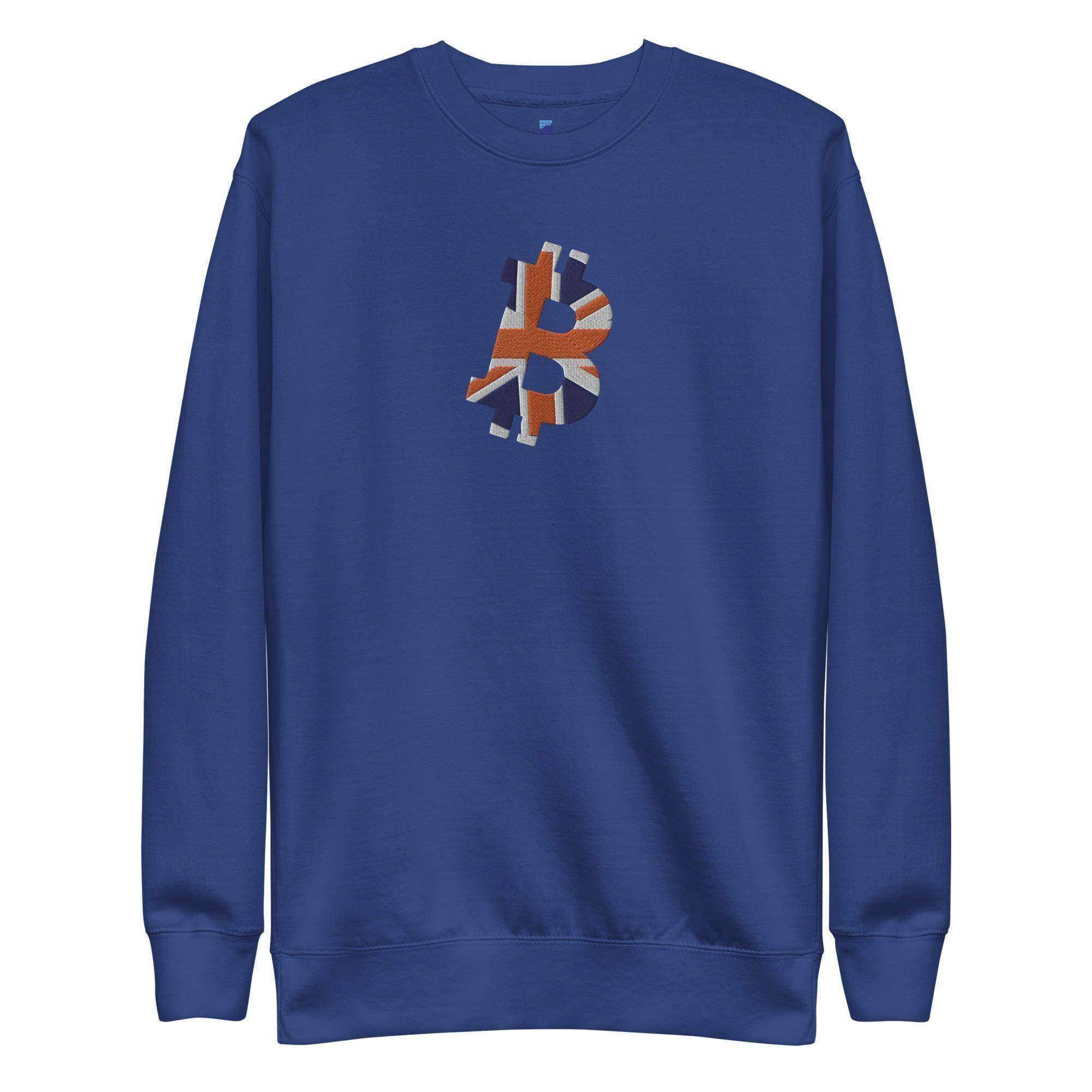 Bitcoin Great Britain Flag Sweatshirt - InvestmenTees