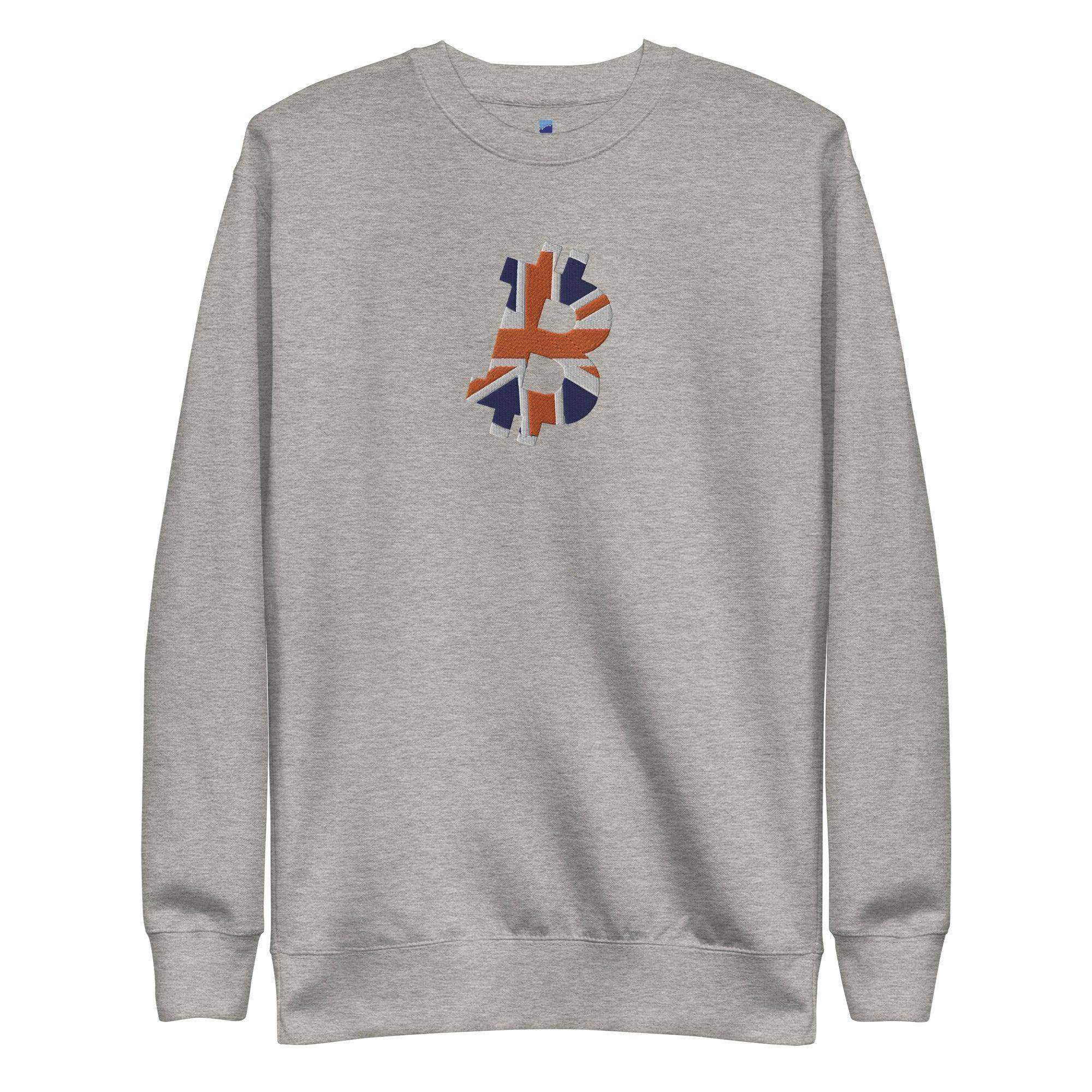 Bitcoin Great Britain Flag Sweatshirt - InvestmenTees