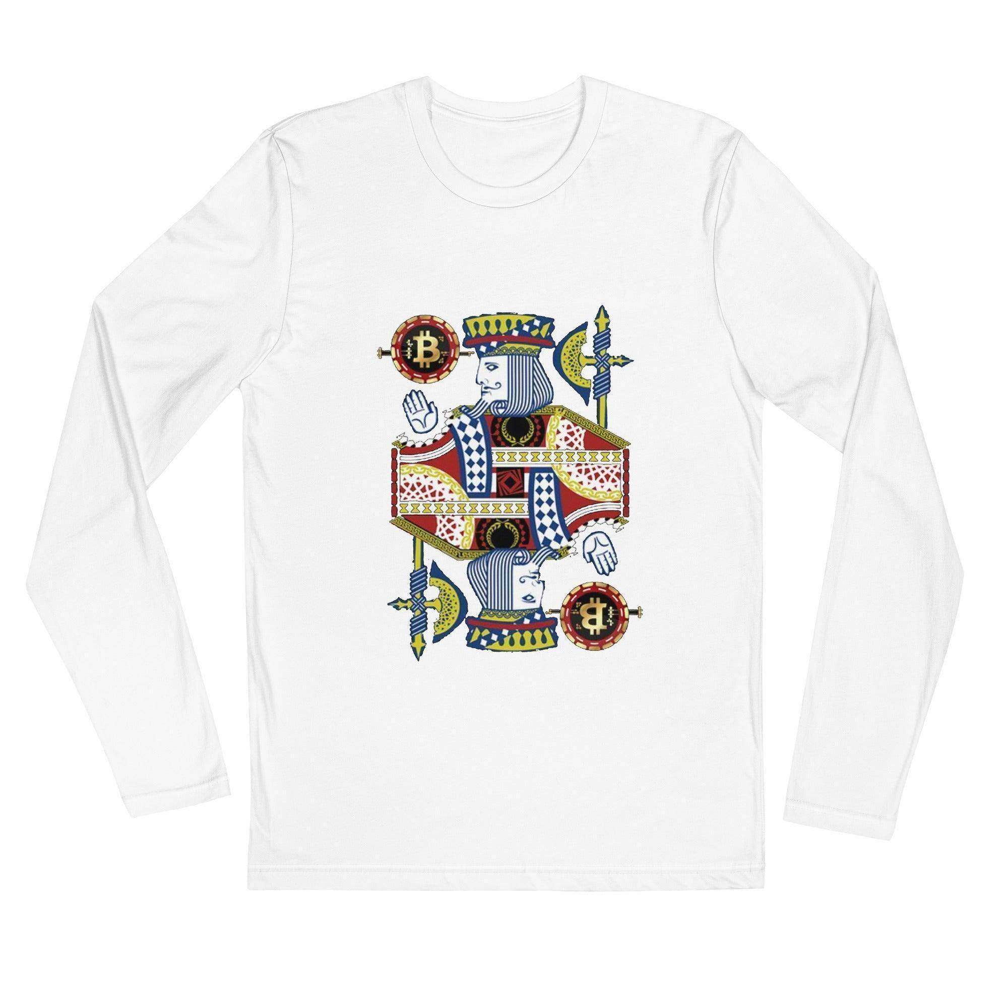 Bitcoin King Card Long Sleeve T-Shirt - InvestmenTees