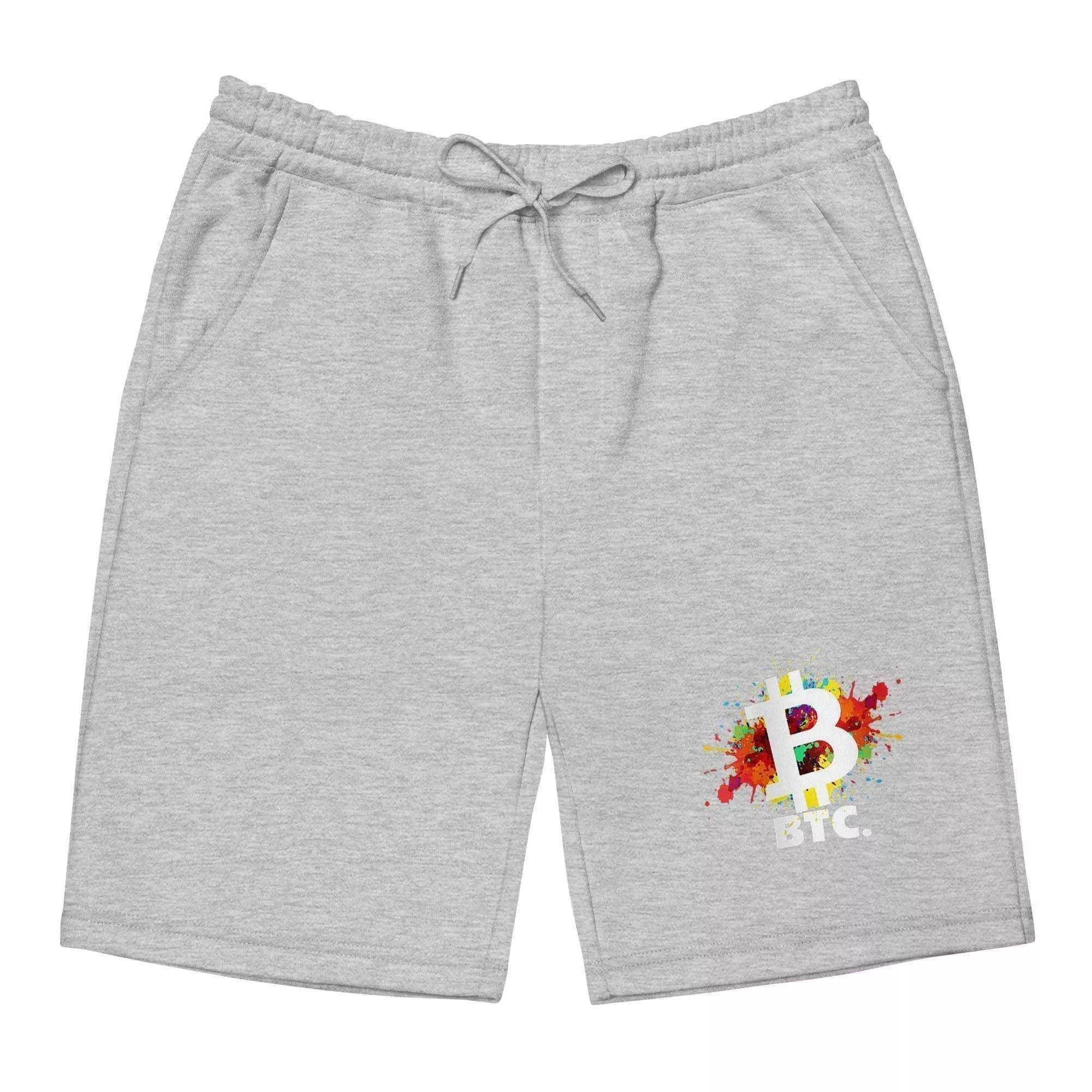 Bitcoin | BTC Color Splash Fleece Shorts - InvestmenTees