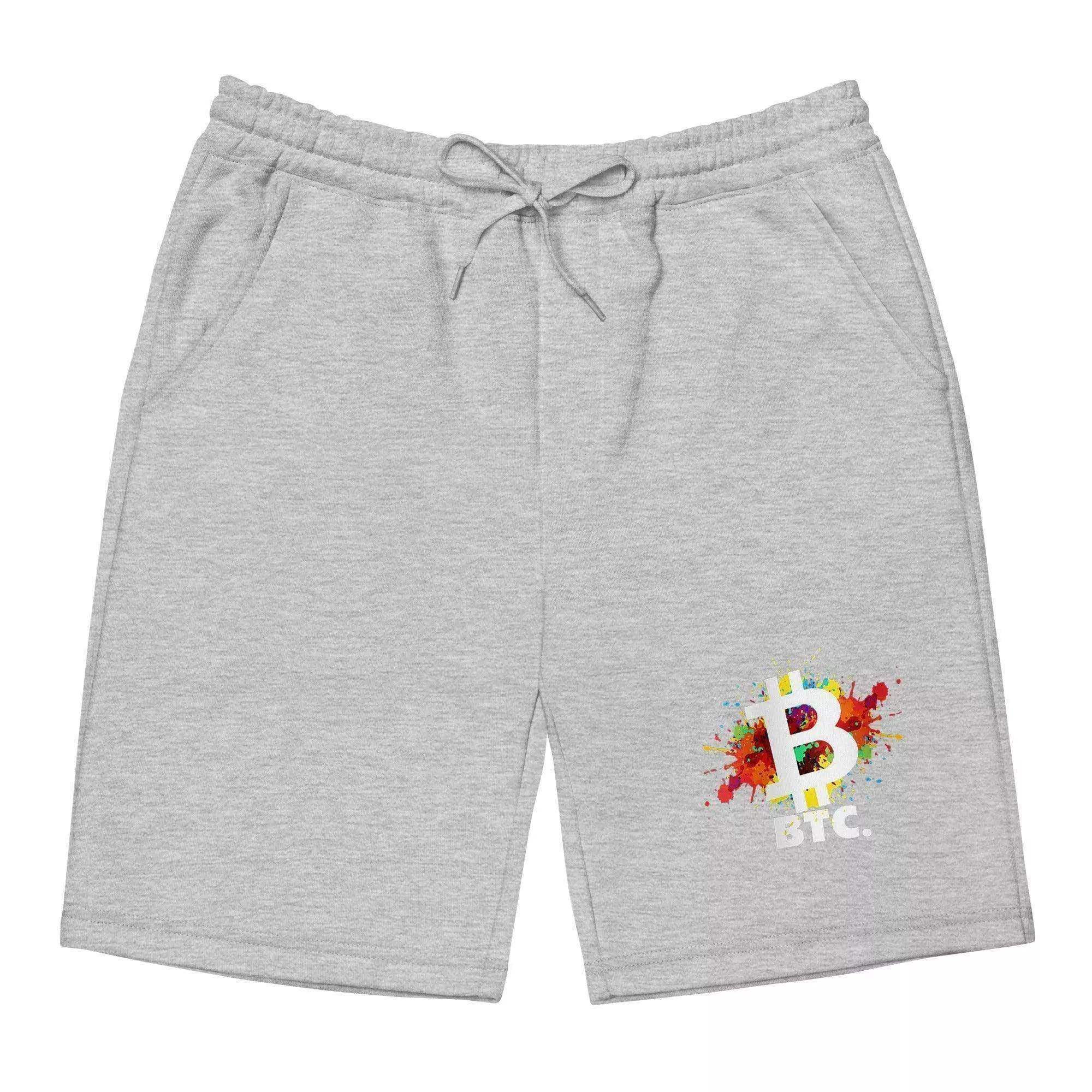 Bitcoin | BTC Color Splash Fleece Shorts - InvestmenTees