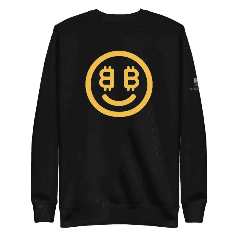 Bitcoin Smiley Sweatshirt - InvestmenTees