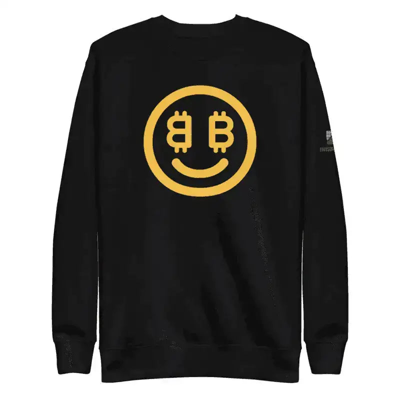 Bitcoin Smiley Sweatshirt - InvestmenTees