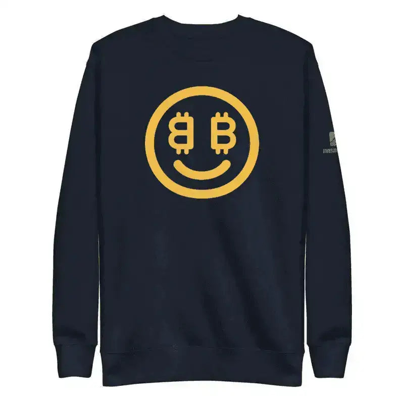 Bitcoin Smiley Sweatshirt - InvestmenTees
