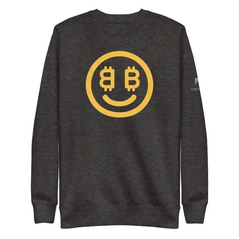 Bitcoin Smiley Sweatshirt - InvestmenTees