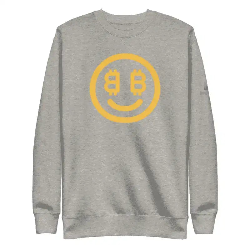Bitcoin Smiley Sweatshirt - InvestmenTees