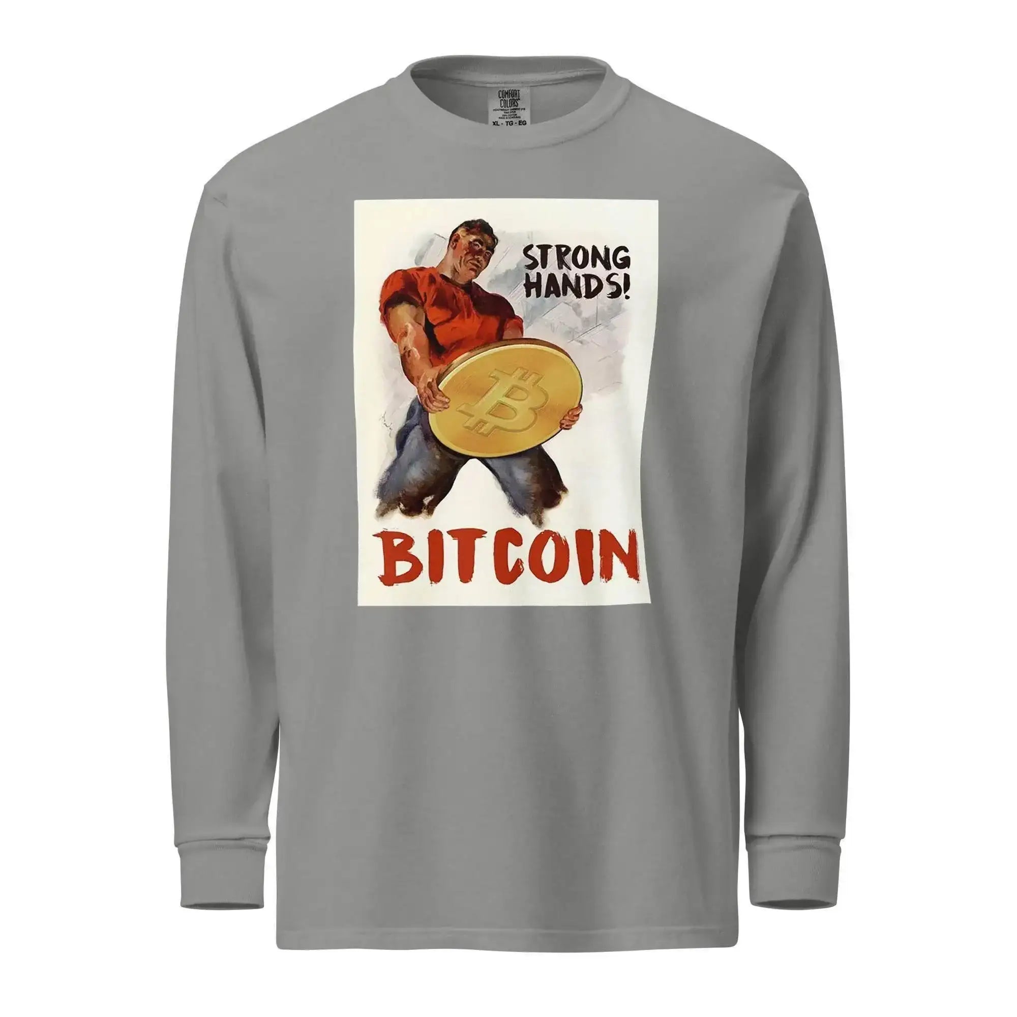 Bitcoin Strong Hands Long Sleeve T-Shirt - InvestmenTees