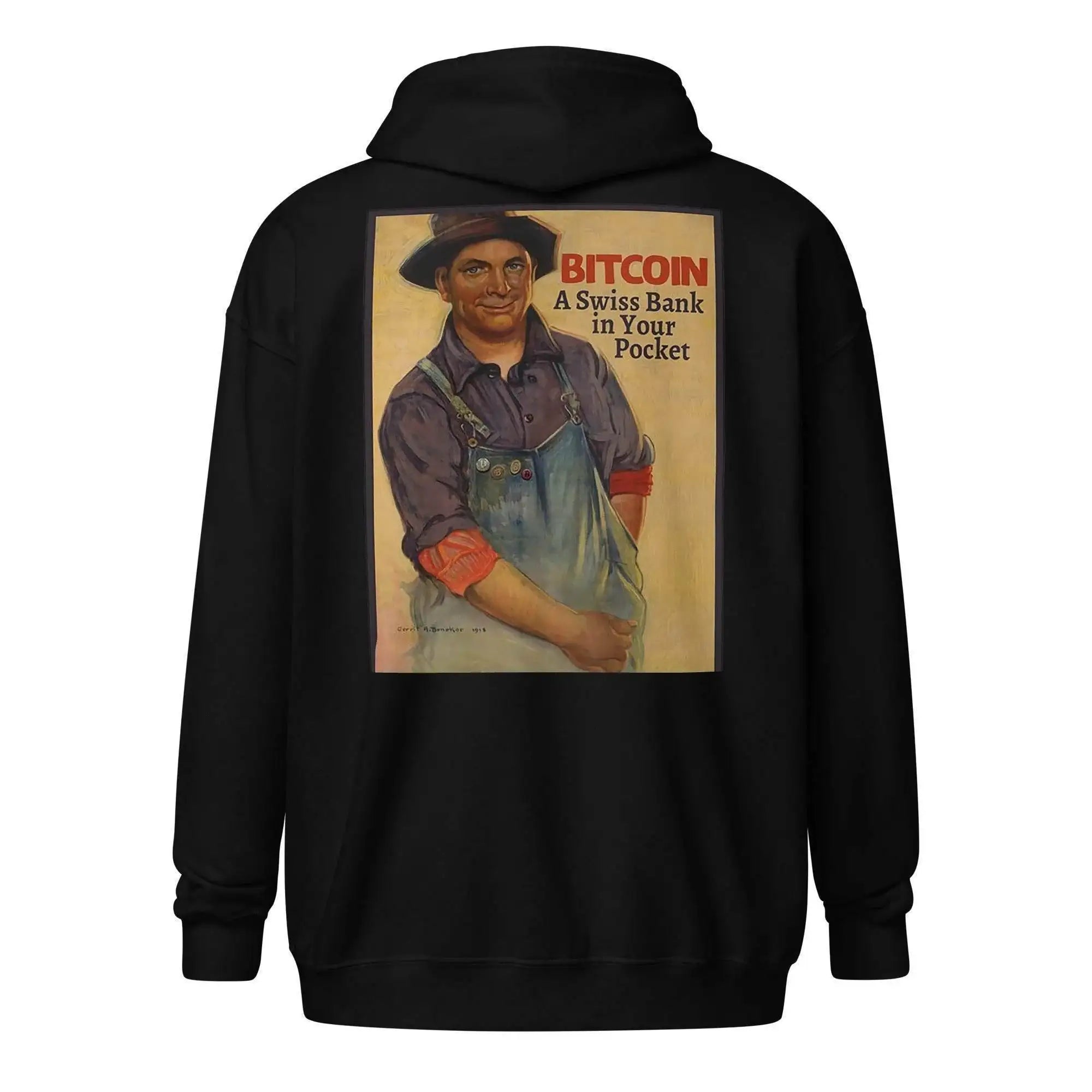 Bitcoin Swiss Bank Zip Up Hoodie - InvestmenTees