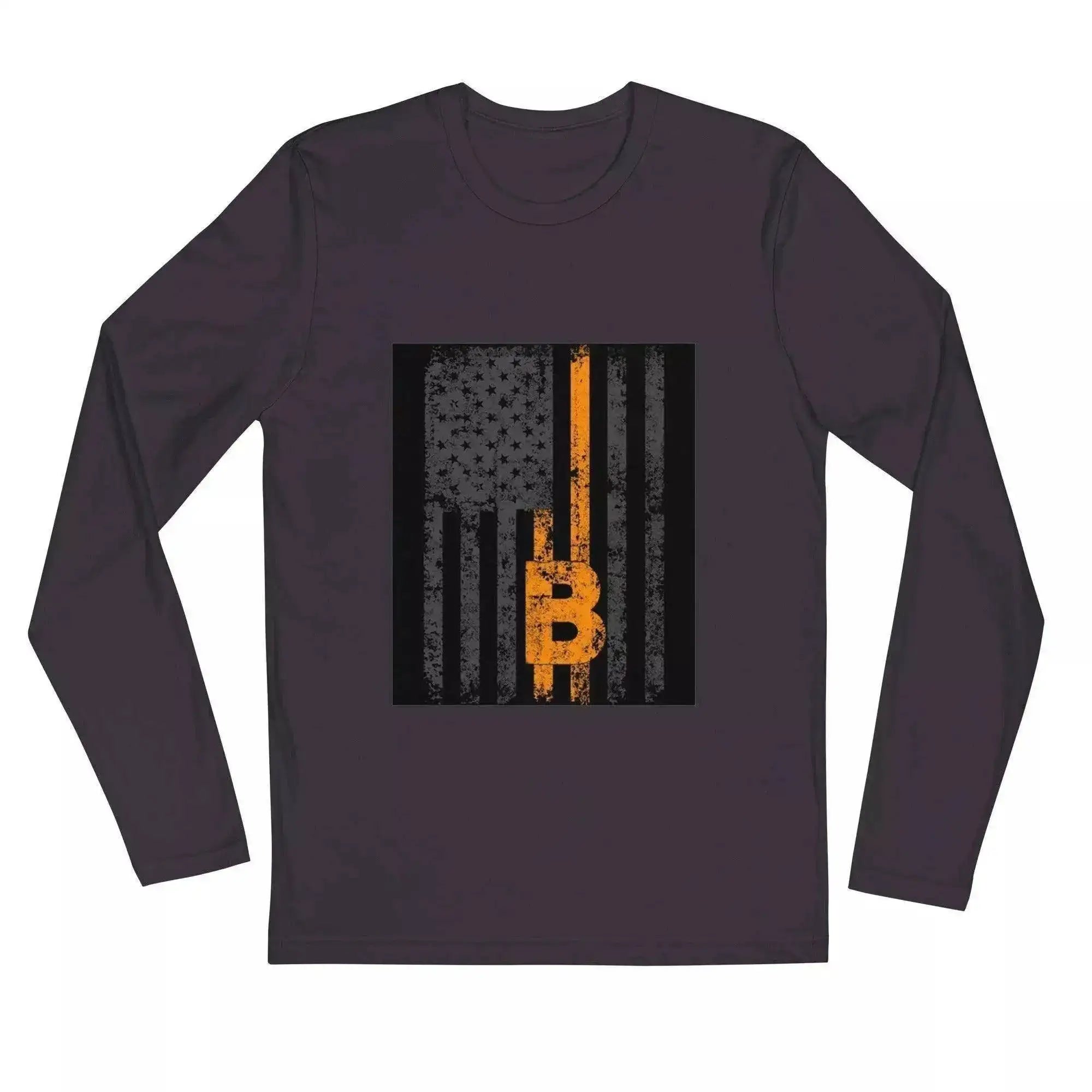 Bitcoin USA Flag Long Sleeve T-Shirt - InvestmenTees