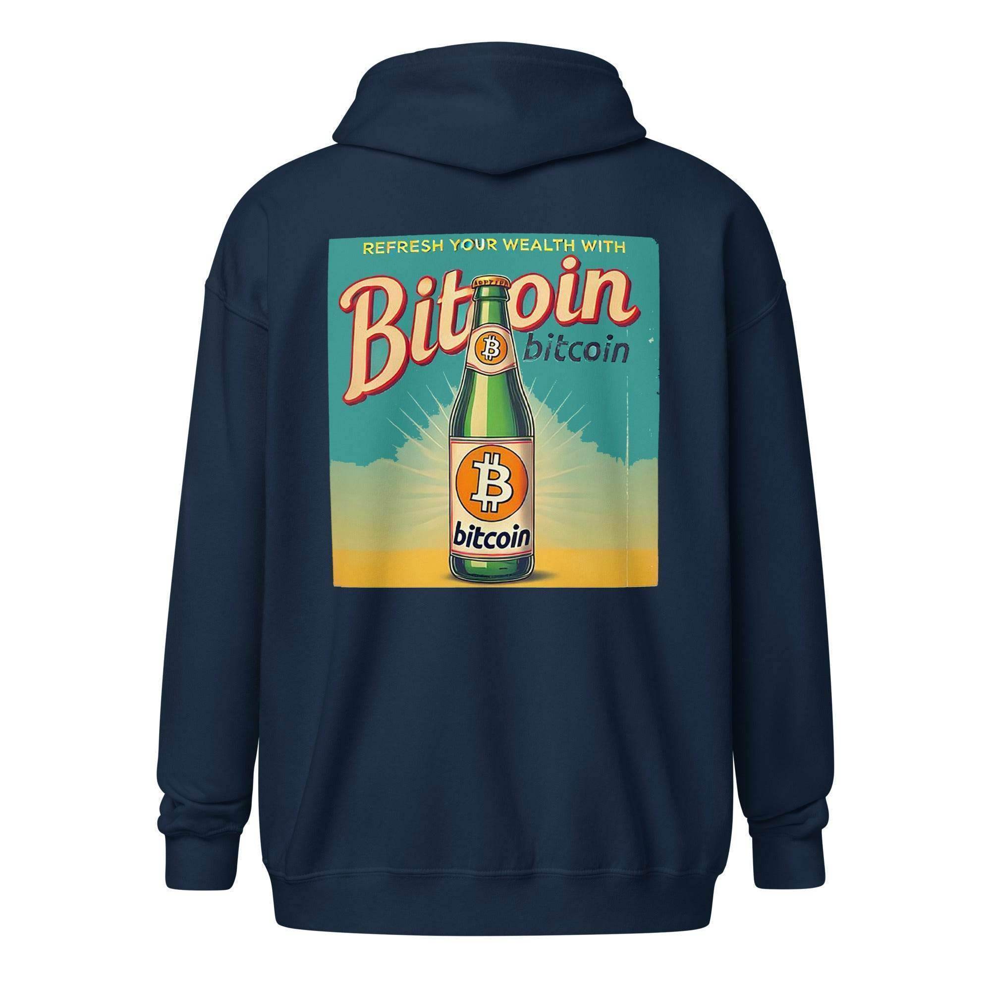 Bitcoin Wealth Zip Up Hoodie - InvestmenTees