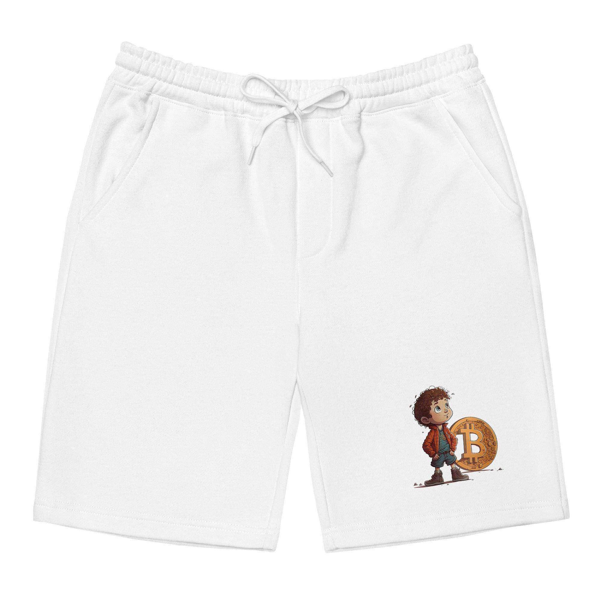 Bitcoin Young Boy Fleece Shorts - InvestmenTees