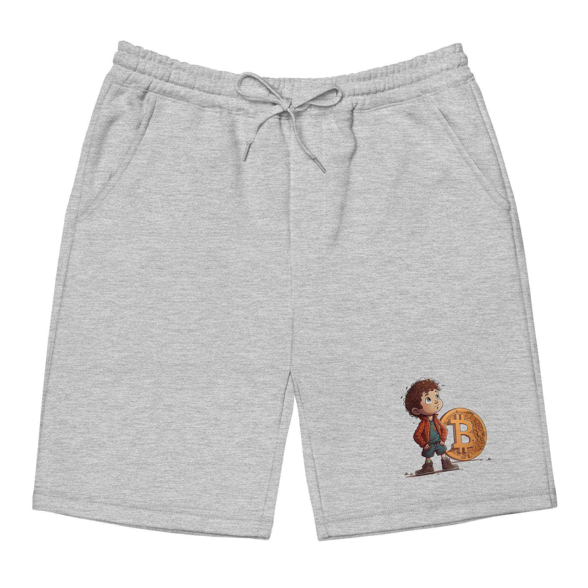 Bitcoin Young Boy Fleece Shorts - InvestmenTees