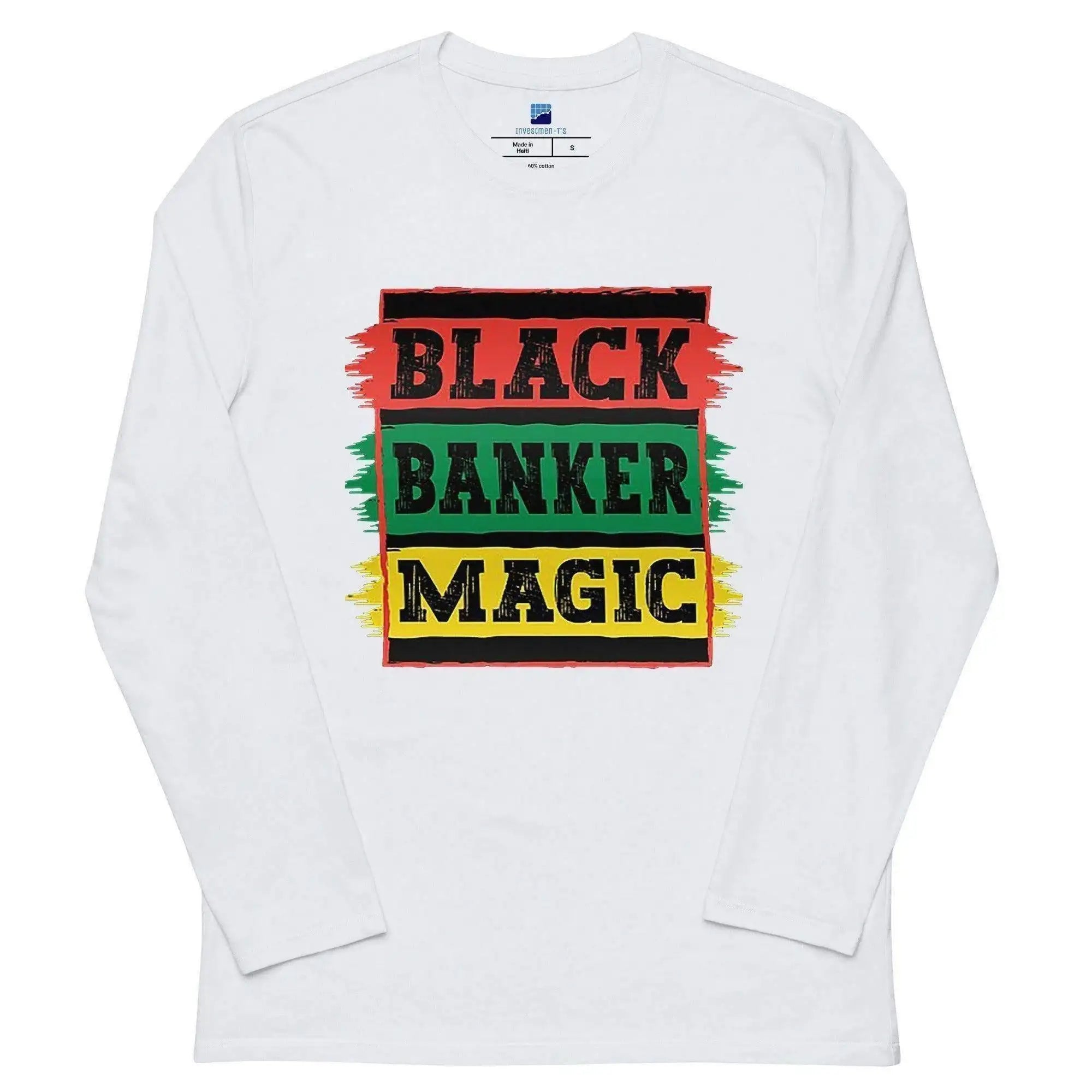 Black Banker Magic Long Sleeve T-Shirt - InvestmenTees