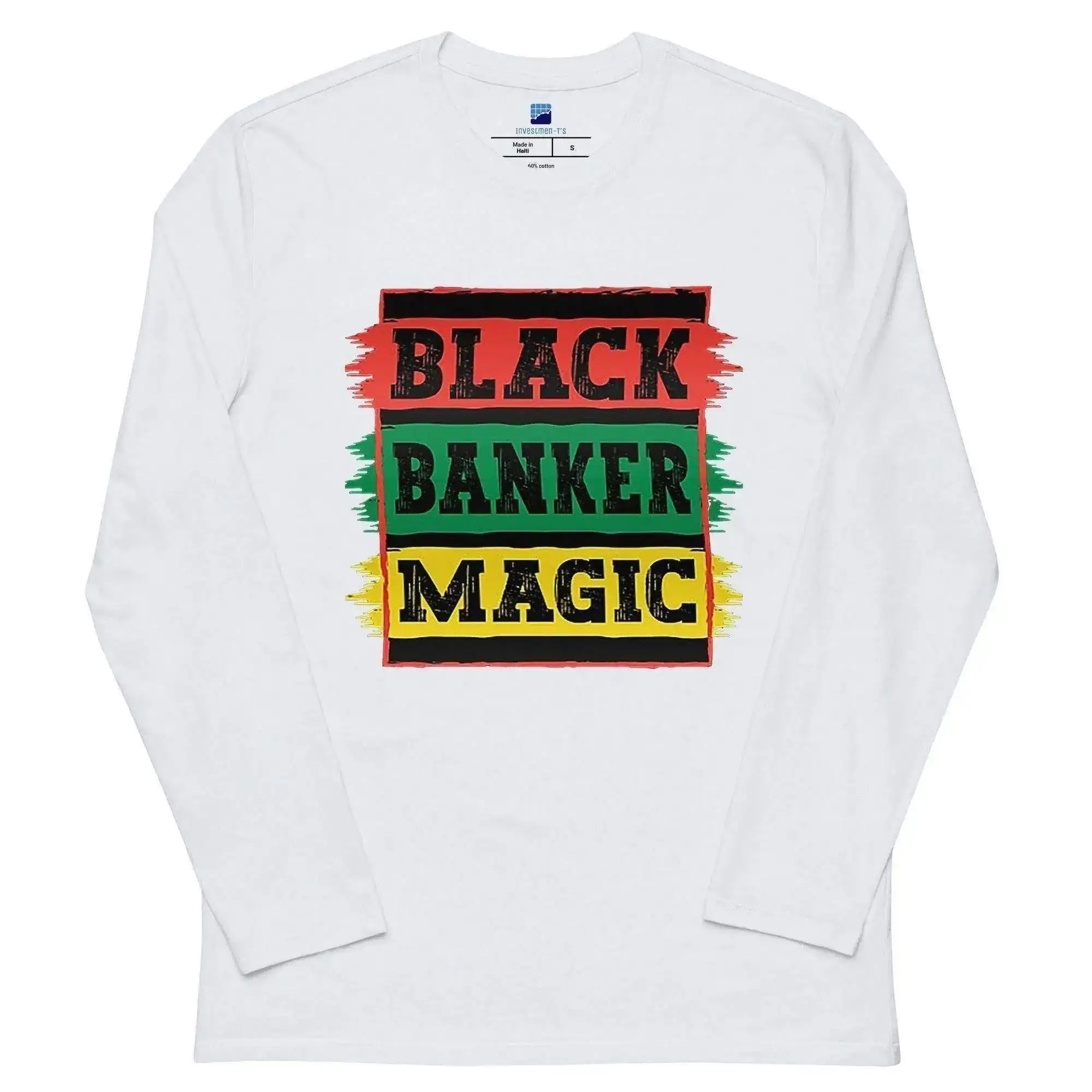 Black Banker Magic Long Sleeve T-Shirt - InvestmenTees