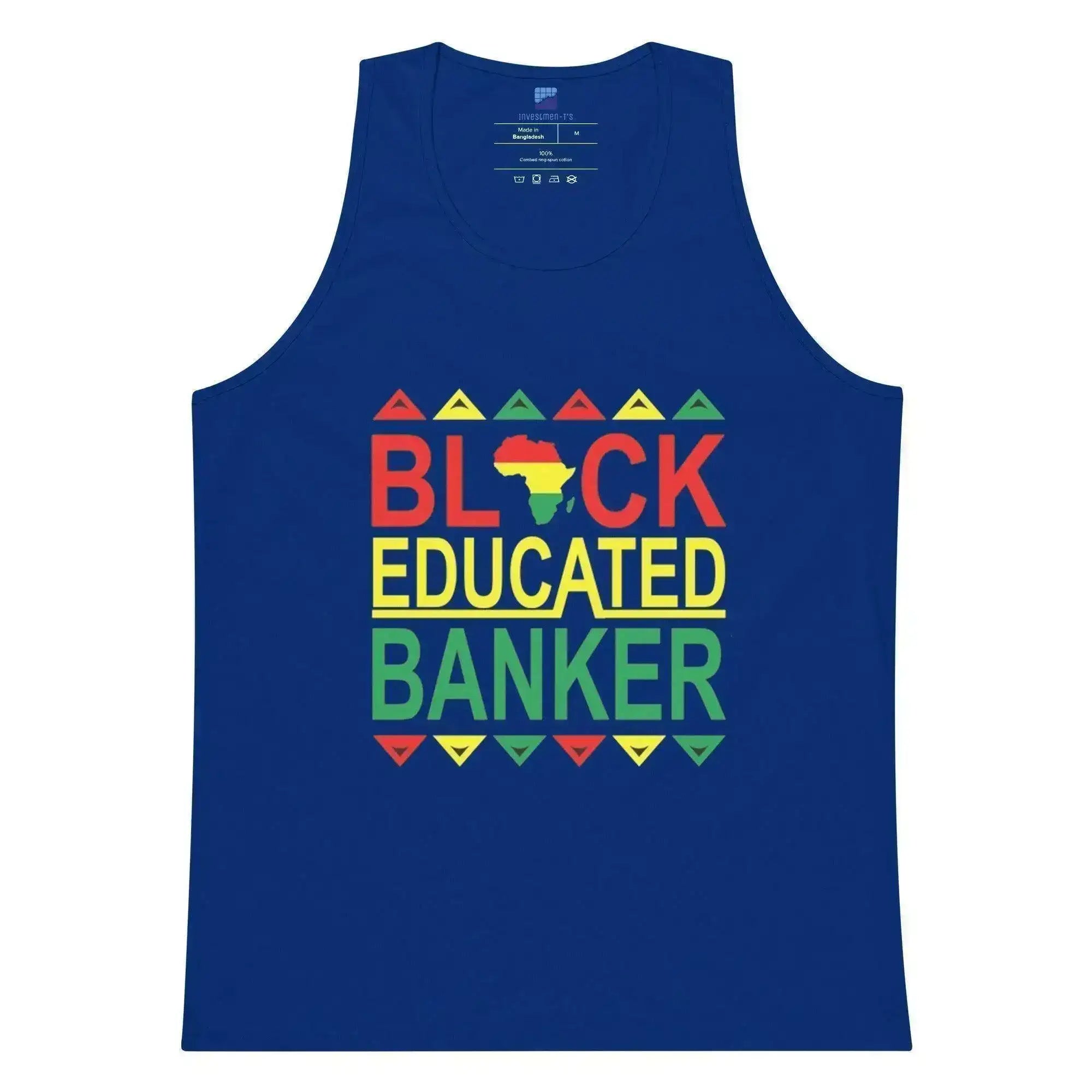 Black Educated Banker Tank Top - InvestmenTees